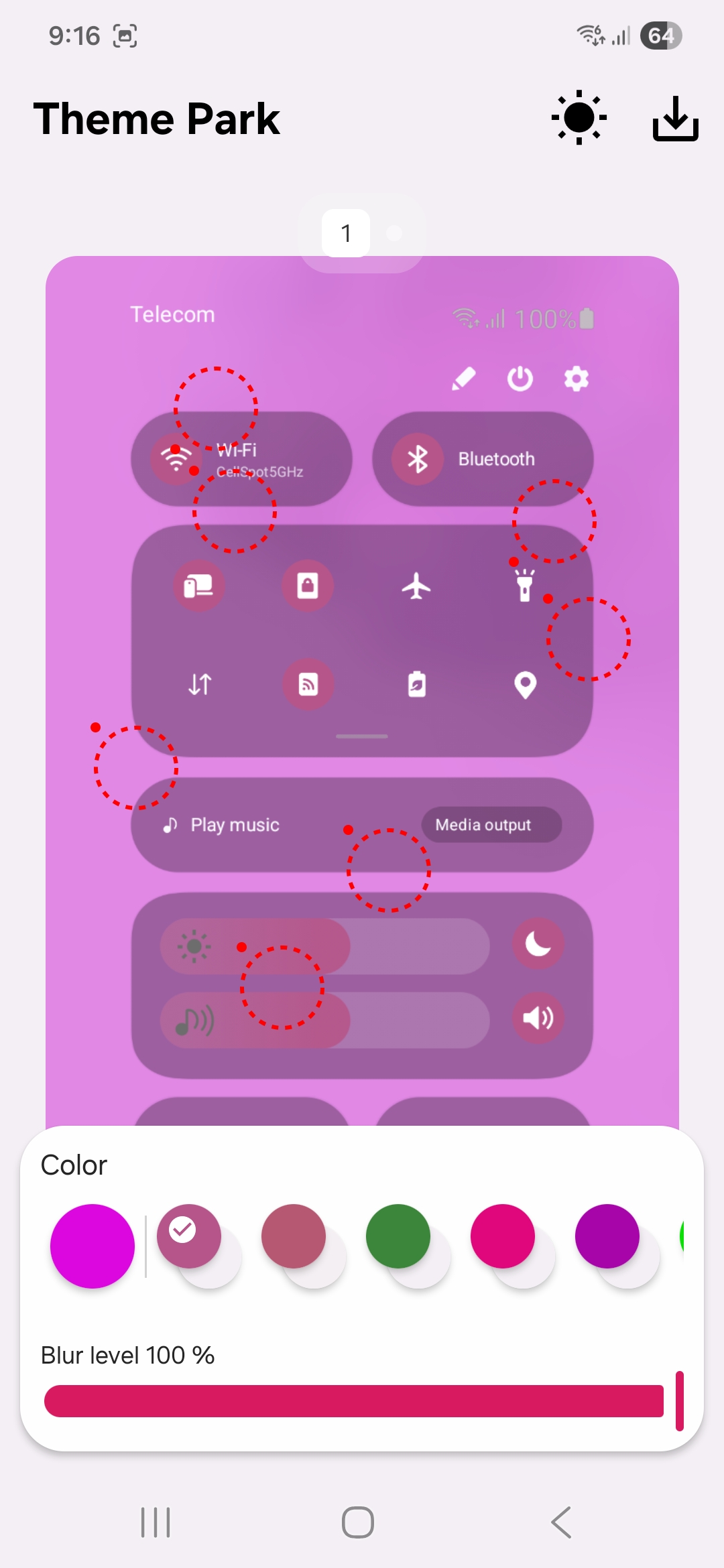 samsung galaxy s23 good lock theme park version 1.1.01.38 update quick panel tab updated preview (02)