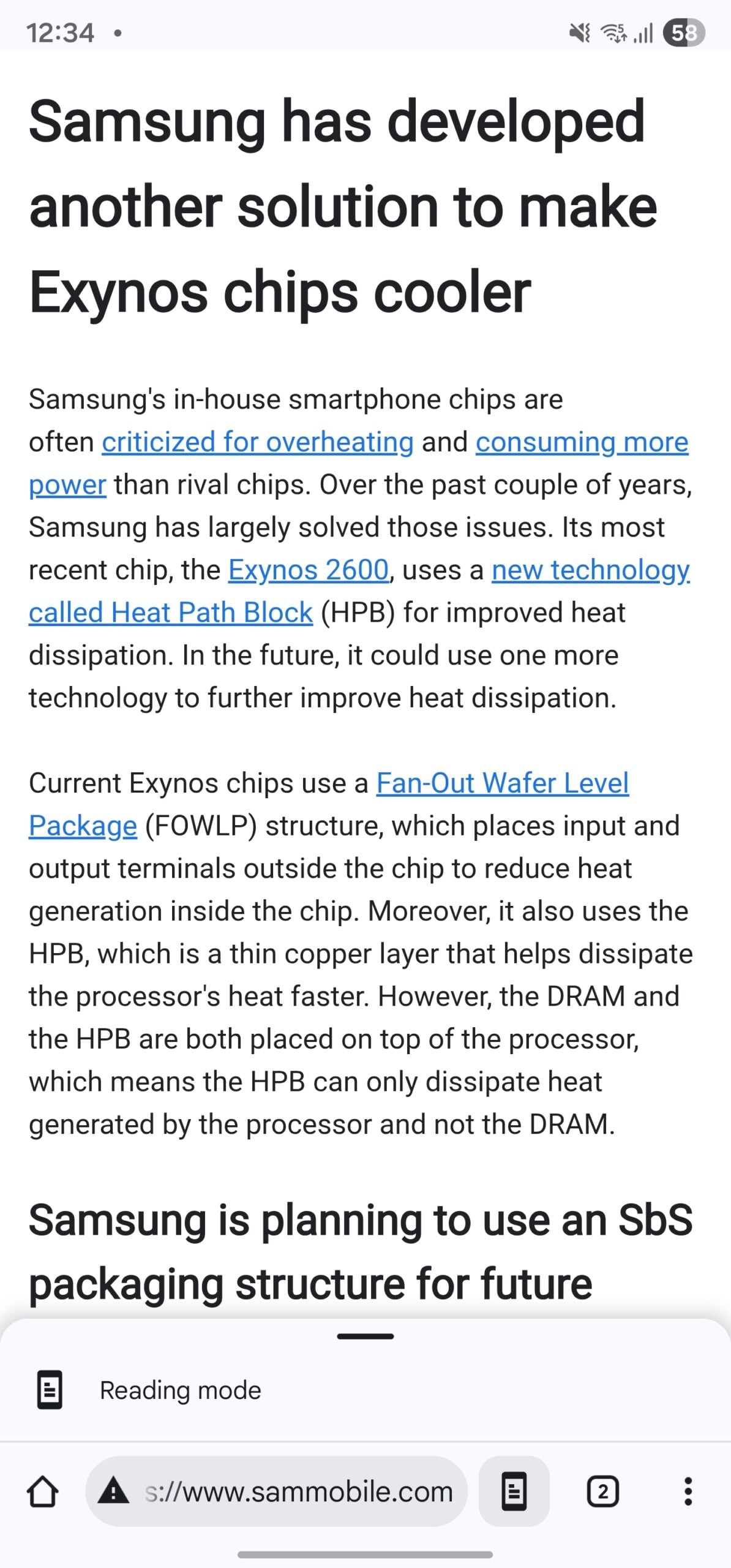 samsung galaxy s25 google chrome show reading mode option (02)