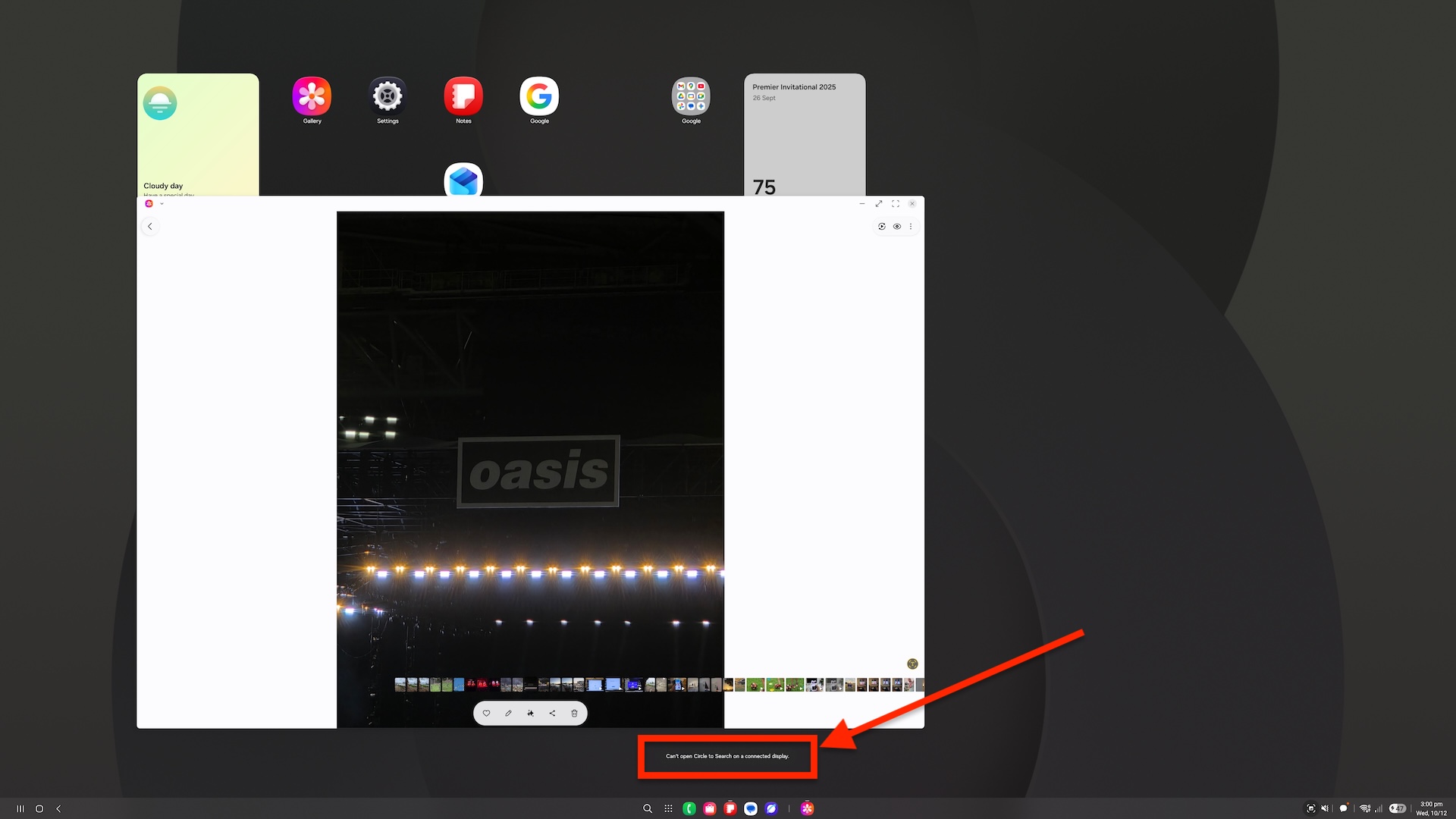 samsung galaxy s25 ultra one ui 8.5 beta 1 dex circle to search not working