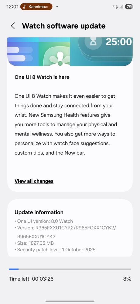samsung galaxy watch 6 lte one ui 8 watch update india firmware version