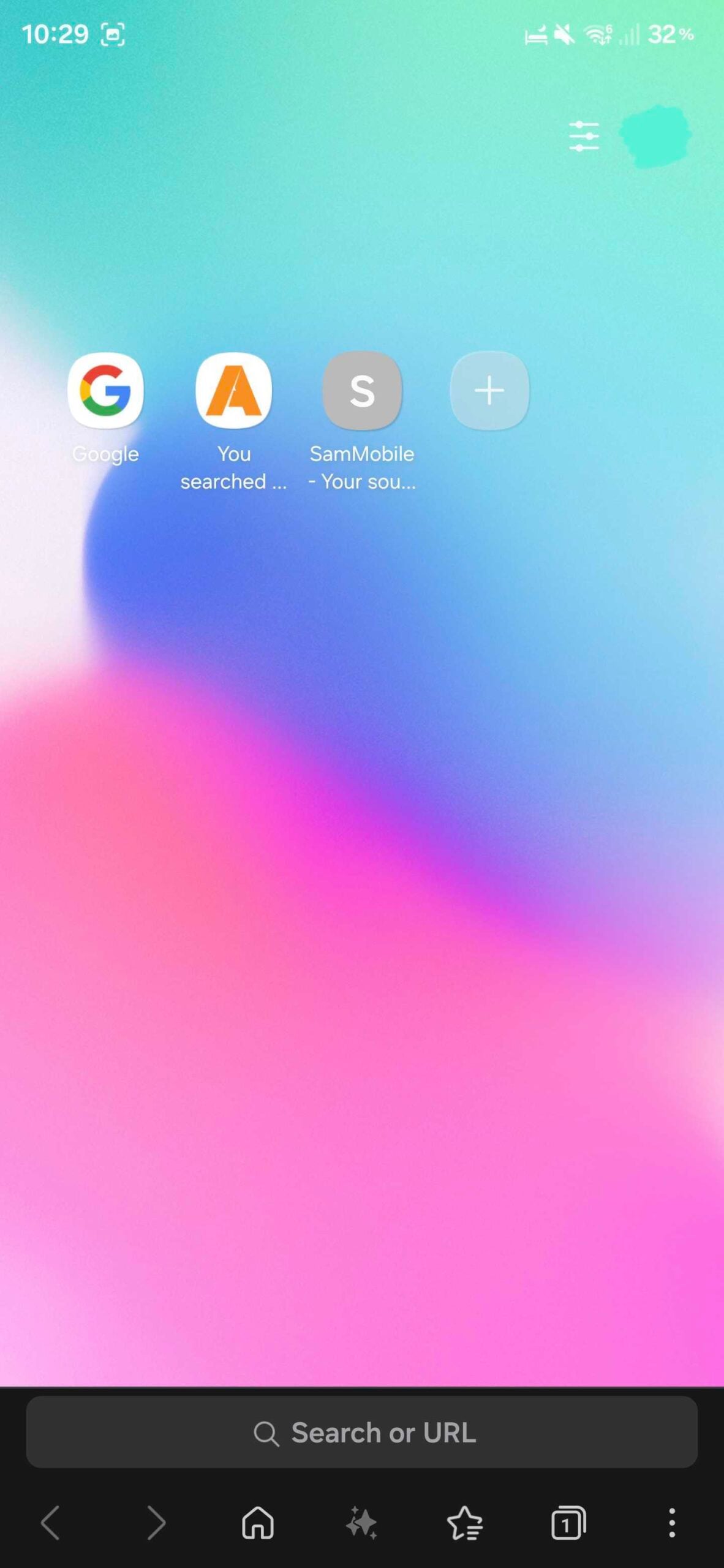 samsung internet one ui 8.5 home page view dark mode