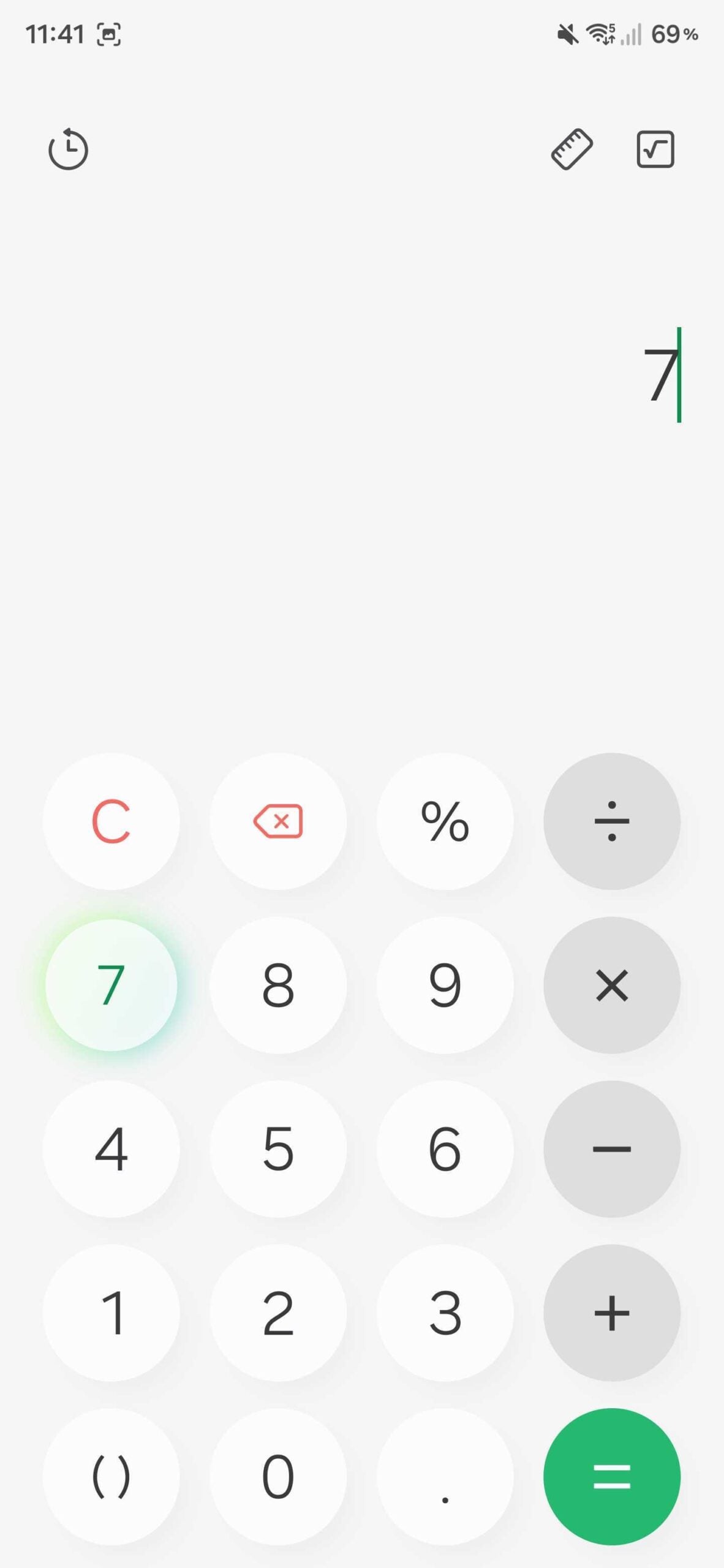samsung one ui 8.5 calculator app button press depth effect
