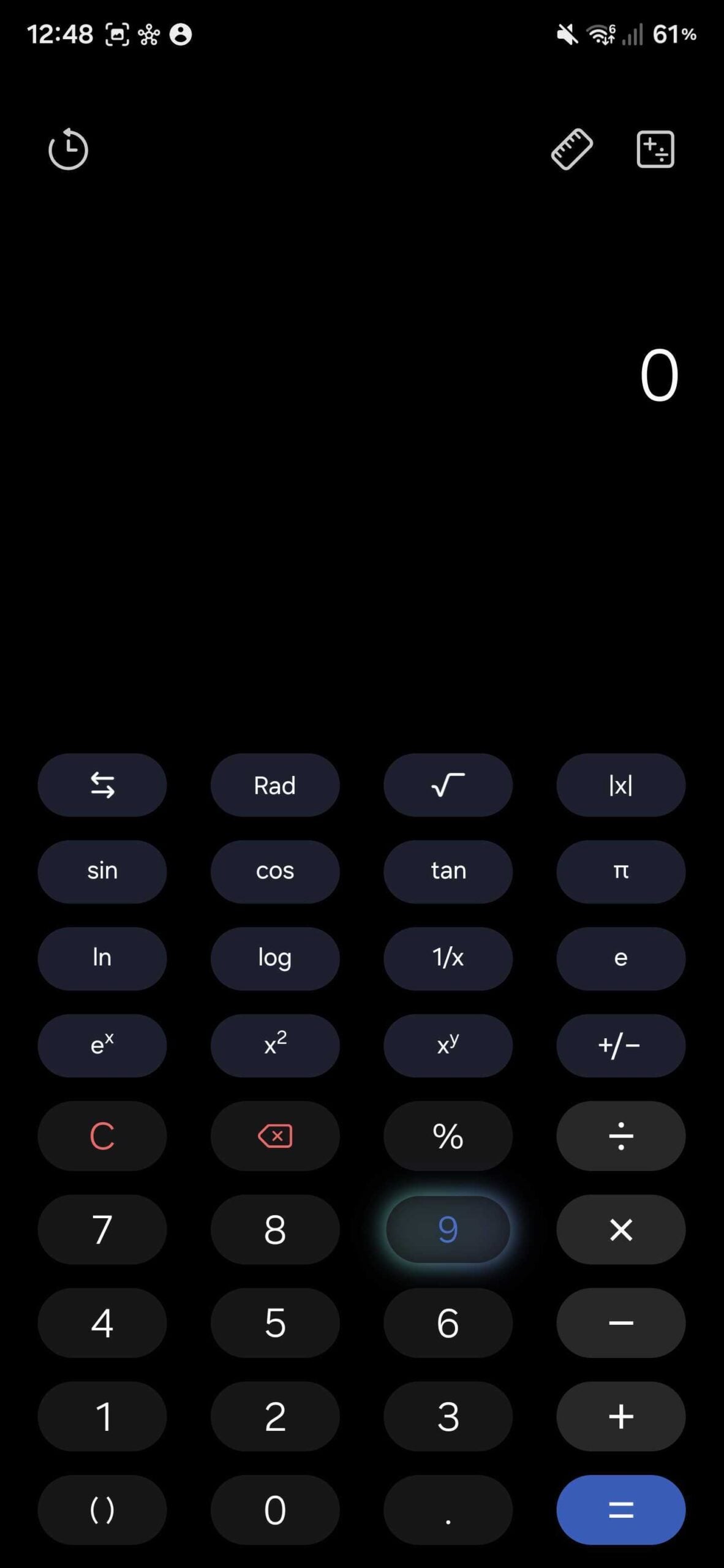 samsung one ui 8.5 calculator app scientific dark mode
