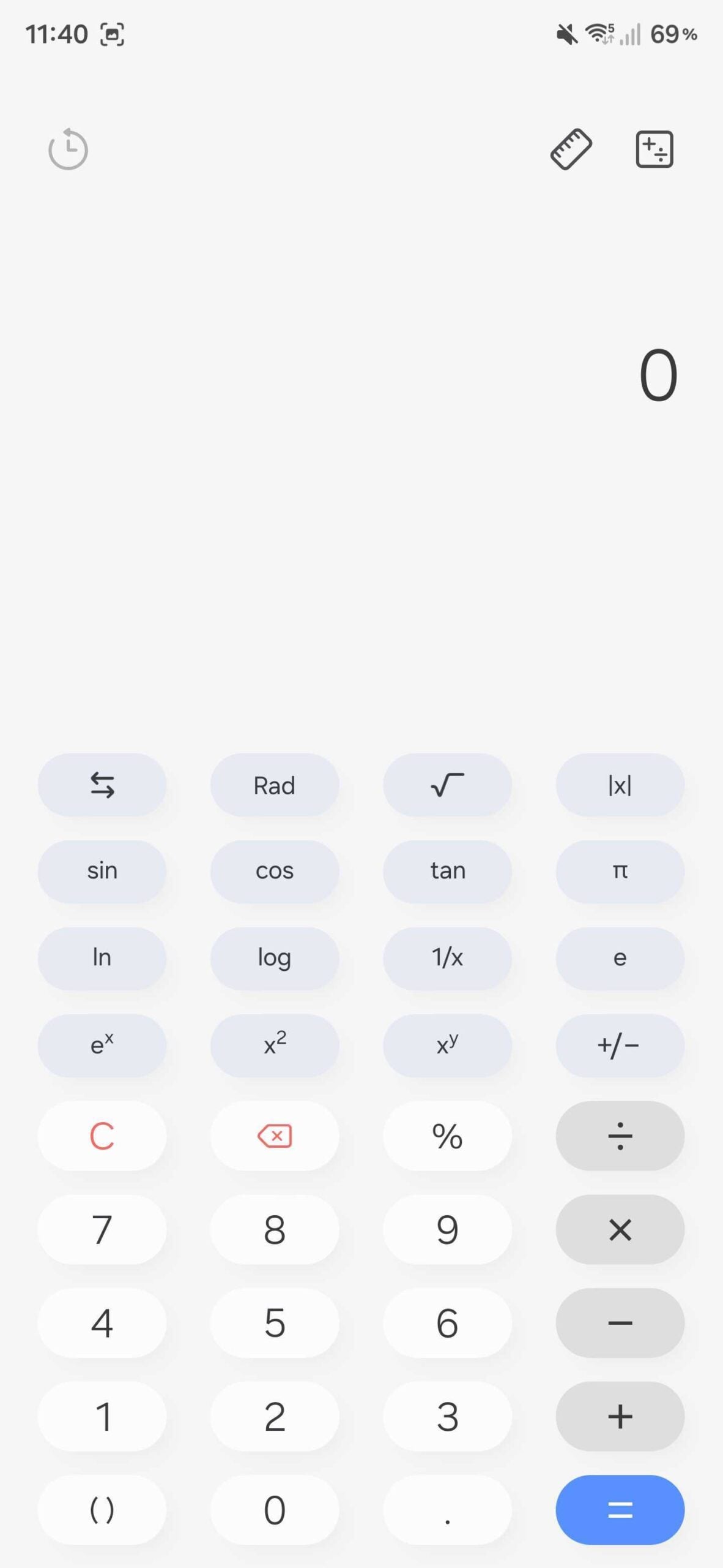 samsung one ui 8.5 calculator app scientific mode