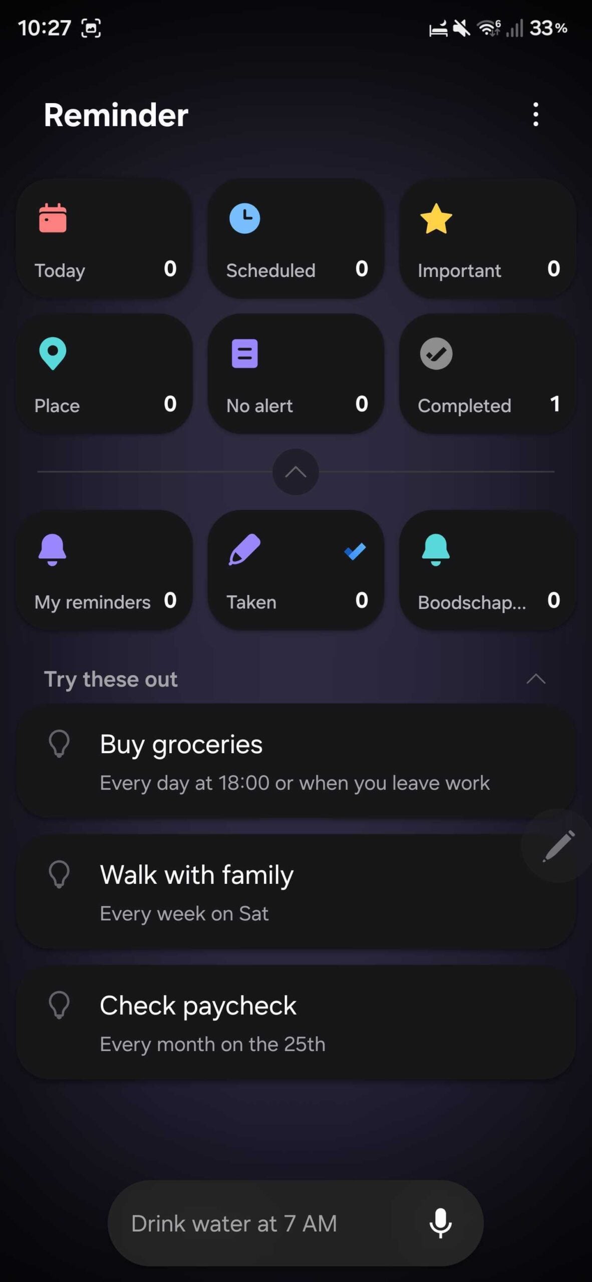 samsung reminder one ui 8.5 dark mode