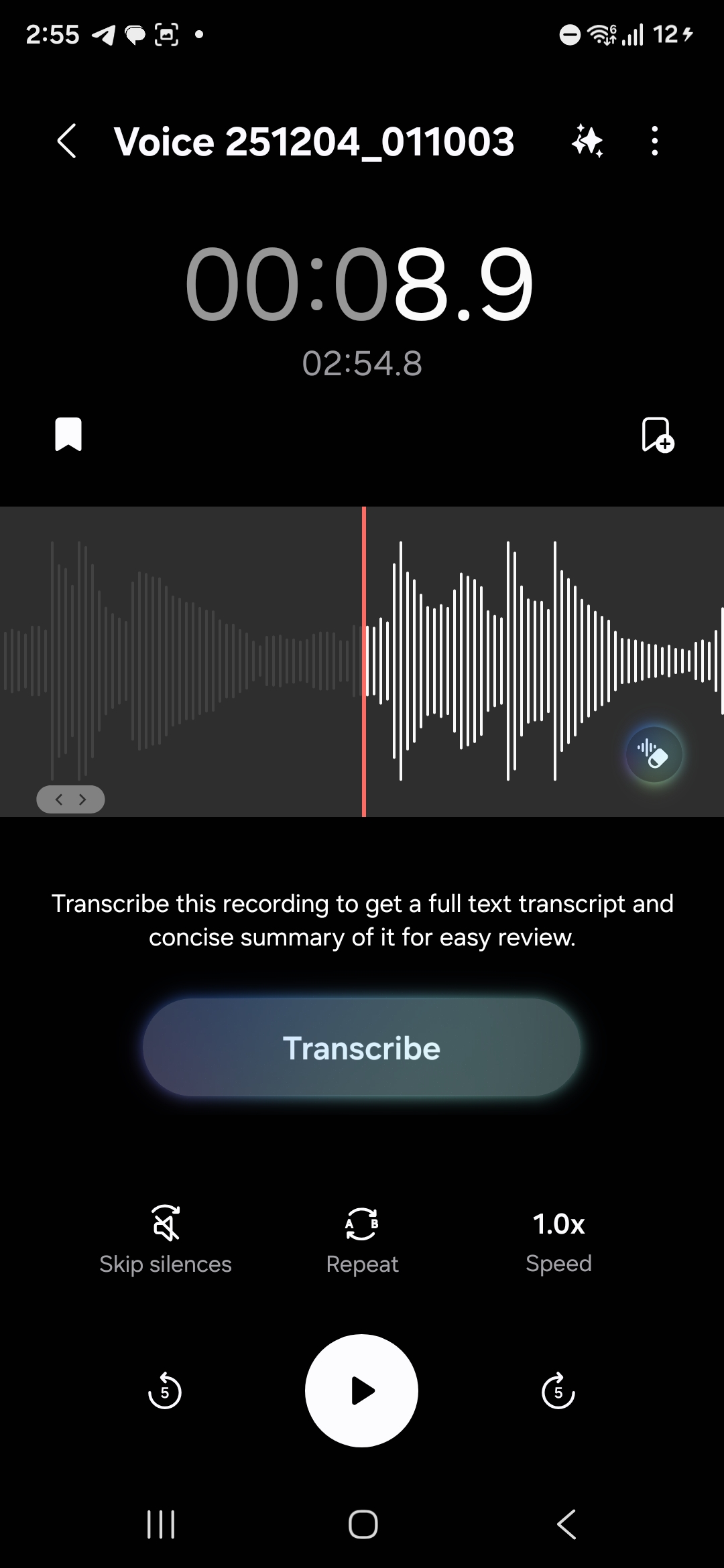 voice record one ui 8 -3