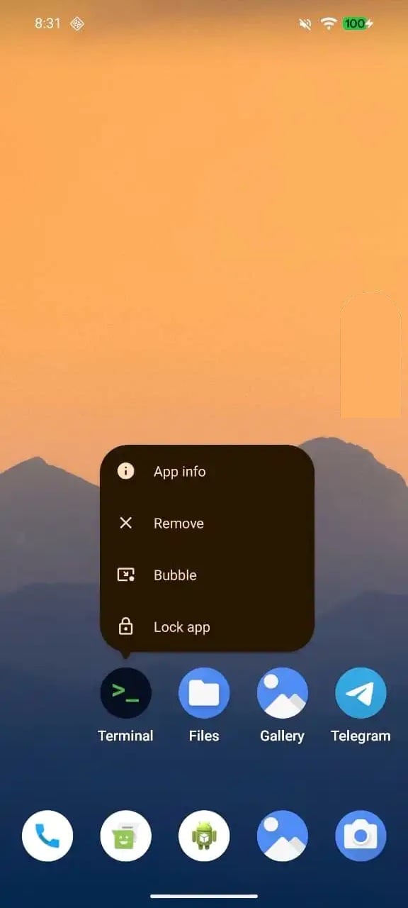 google android 17 app shortcuts lock