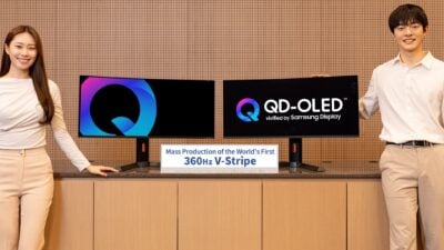samsung display 34-inch 360hz qd-oled v stripe panels ces 2026