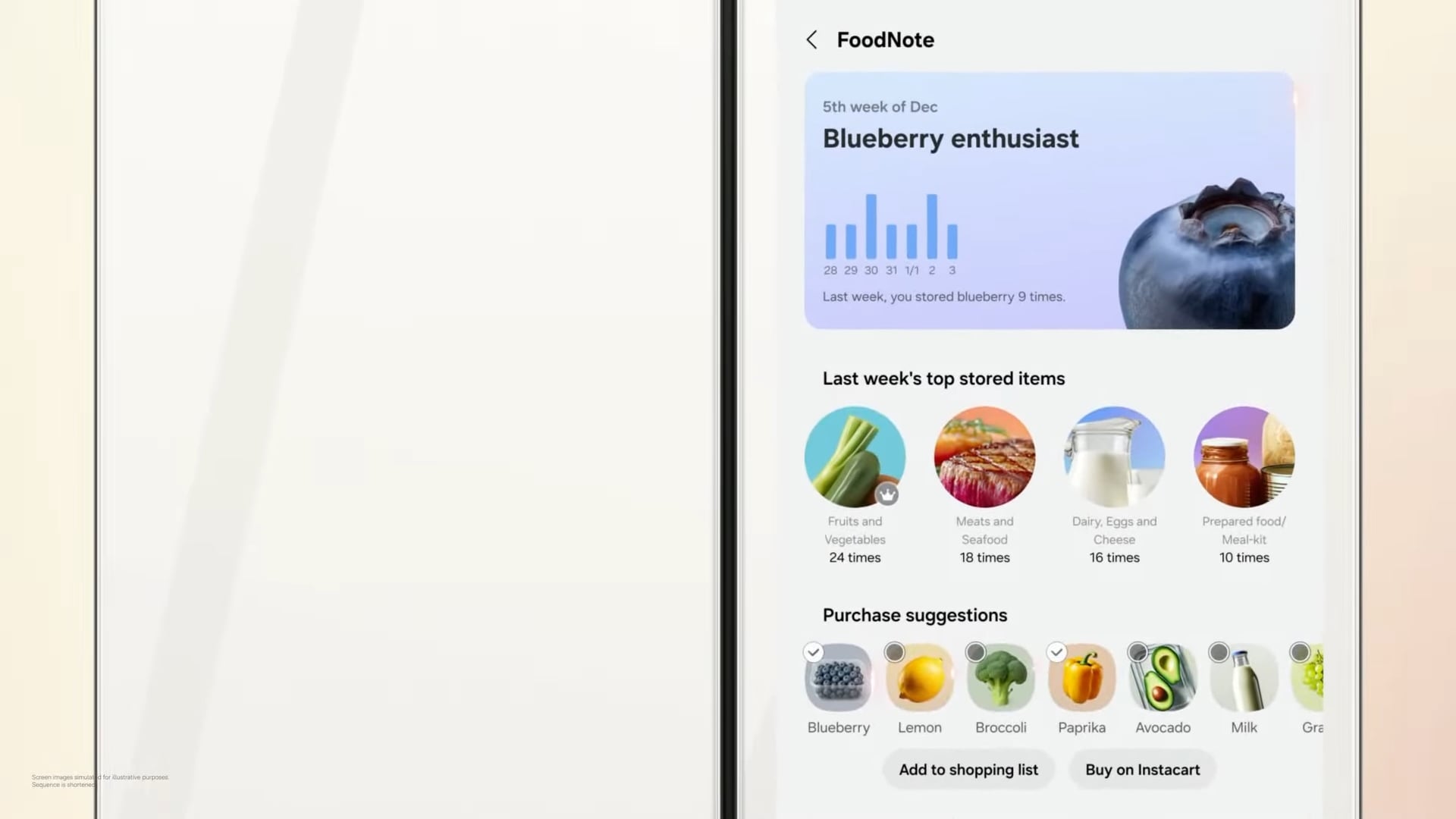 samsung family hub refrigerator foodnote ces 2026