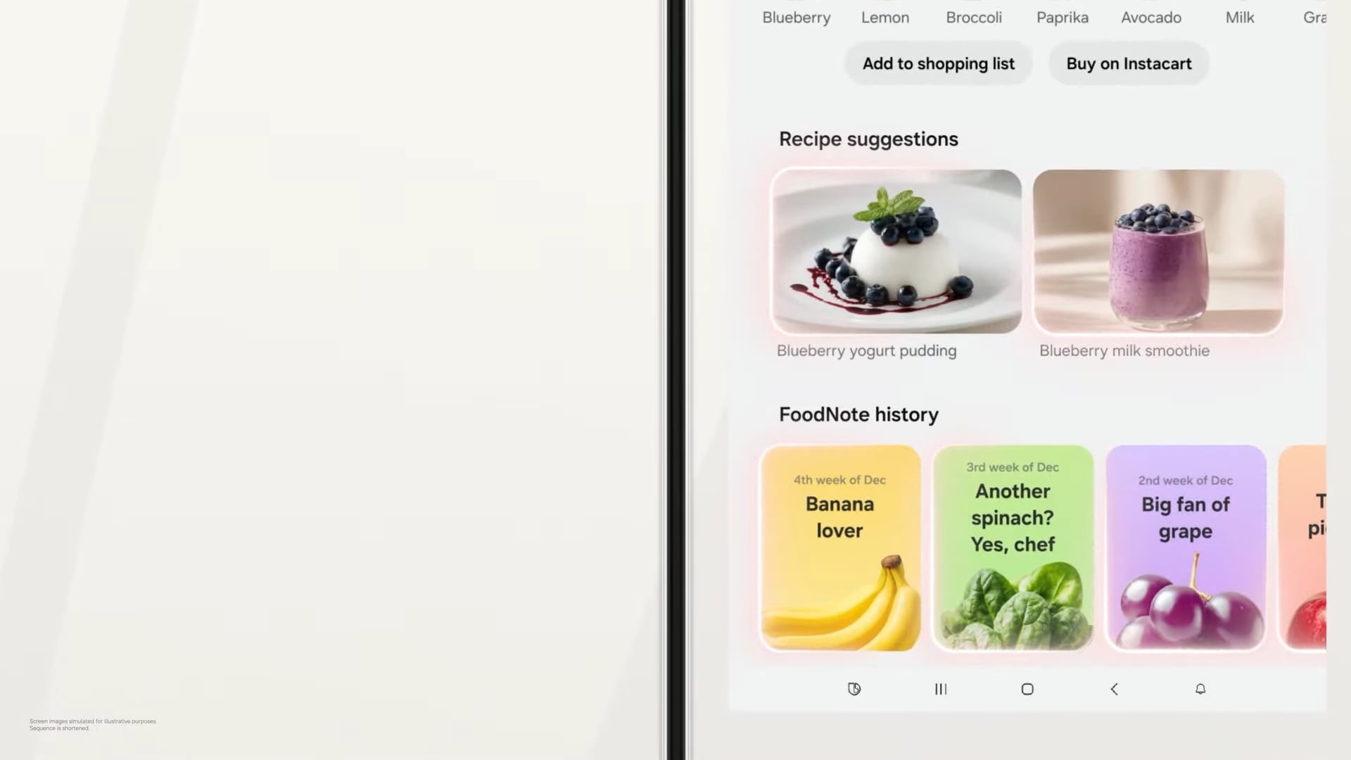 samsung family hub refrigerator foodnote recommended recipes ces 2026