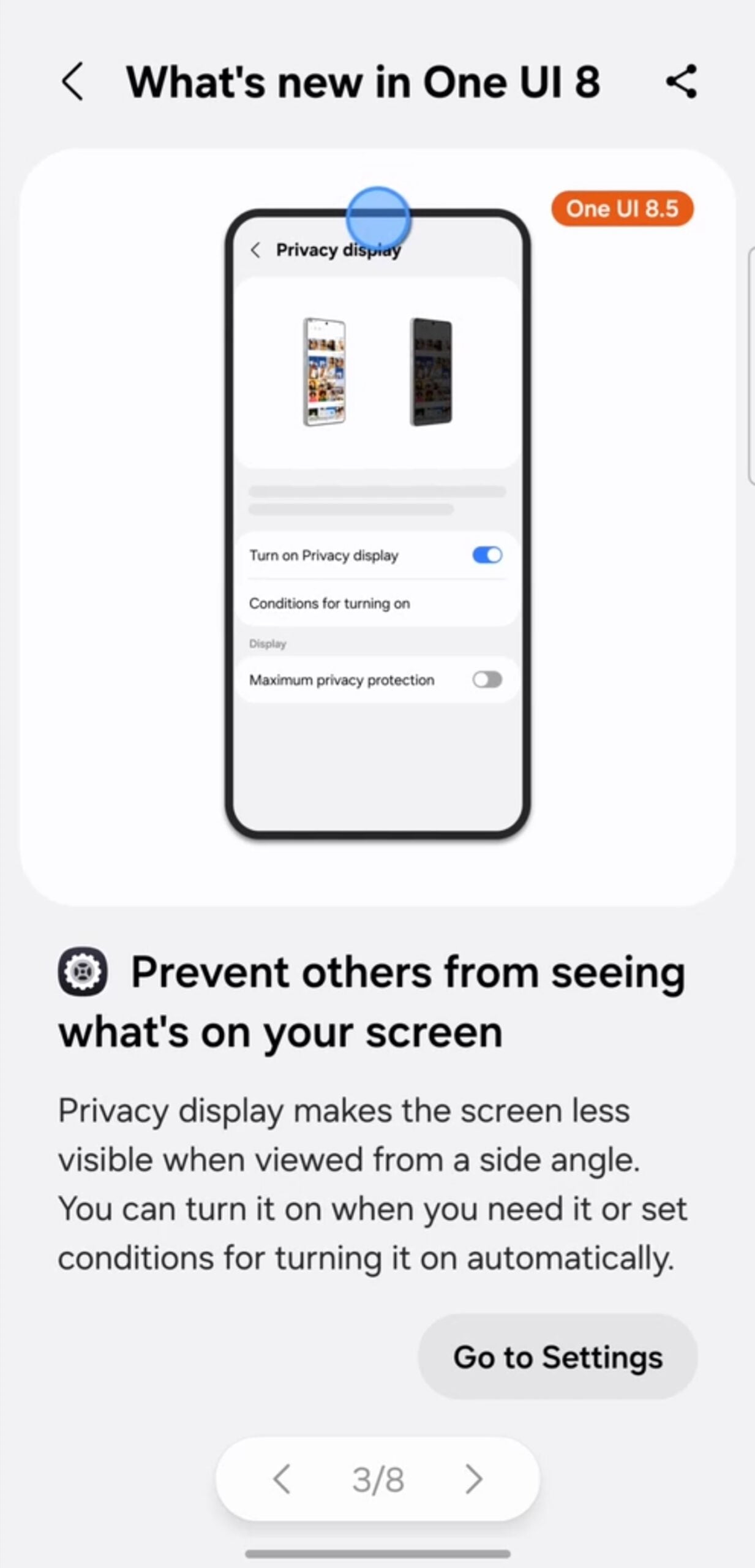 samsung galaxy s26 ultra one ui 8.5 display privacy tips