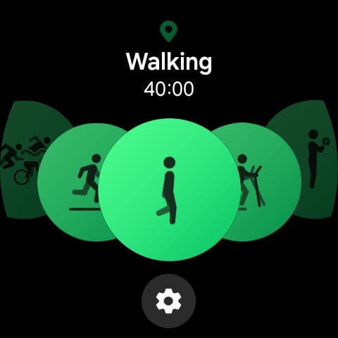 samsung galaxy watch samsung health workout selection