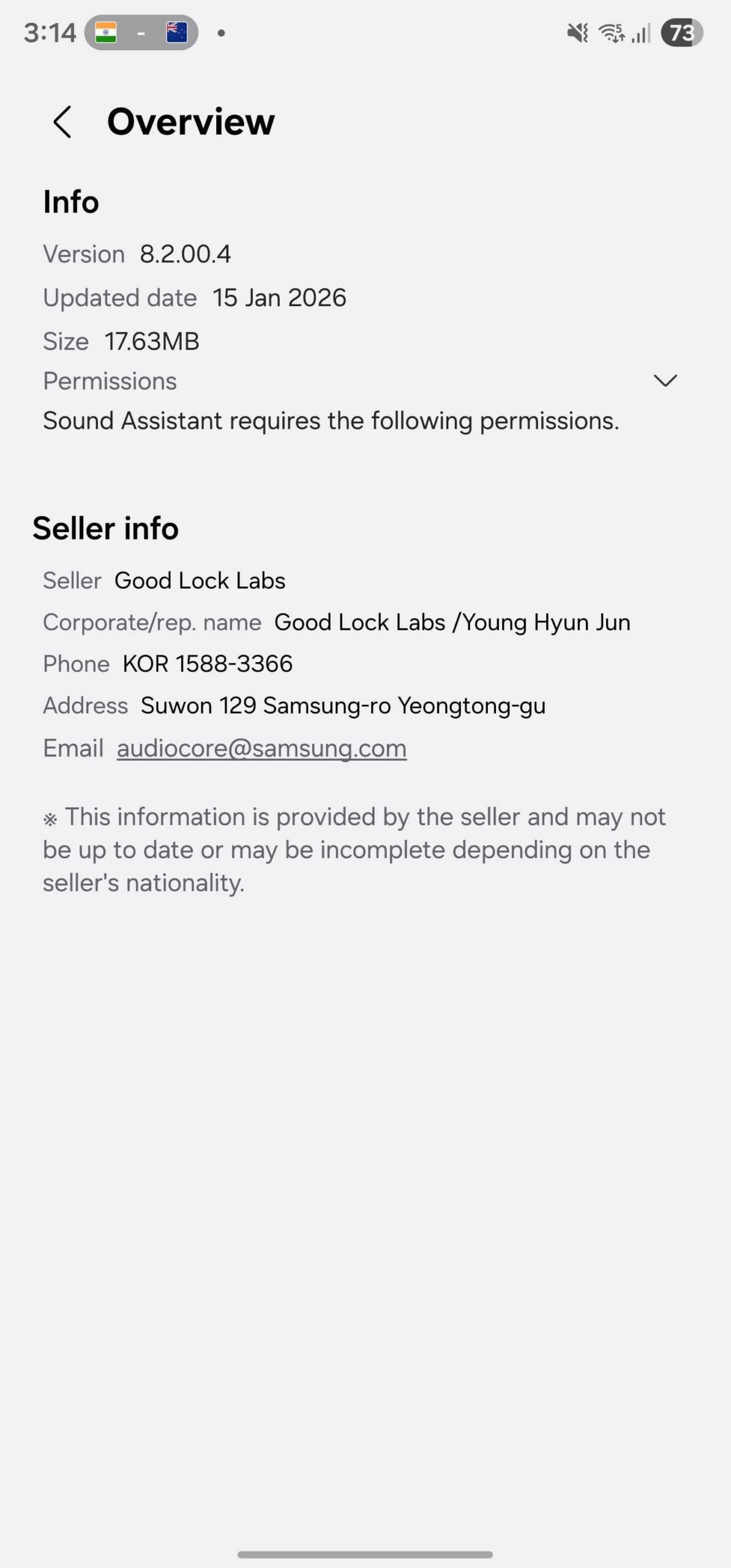 samsung good lock sound assistant update 8.2.00.4 (01) app version