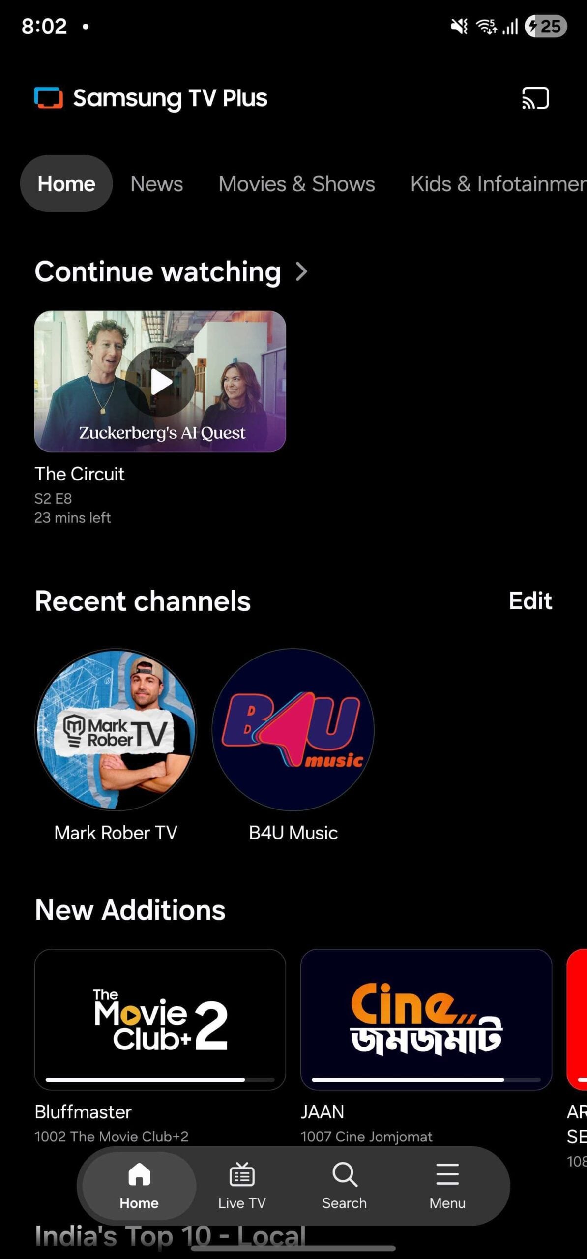 samsung tv plus app android galaxy smartphones and tablets version 1.0.26.8 new one ui 8.5 design (01)