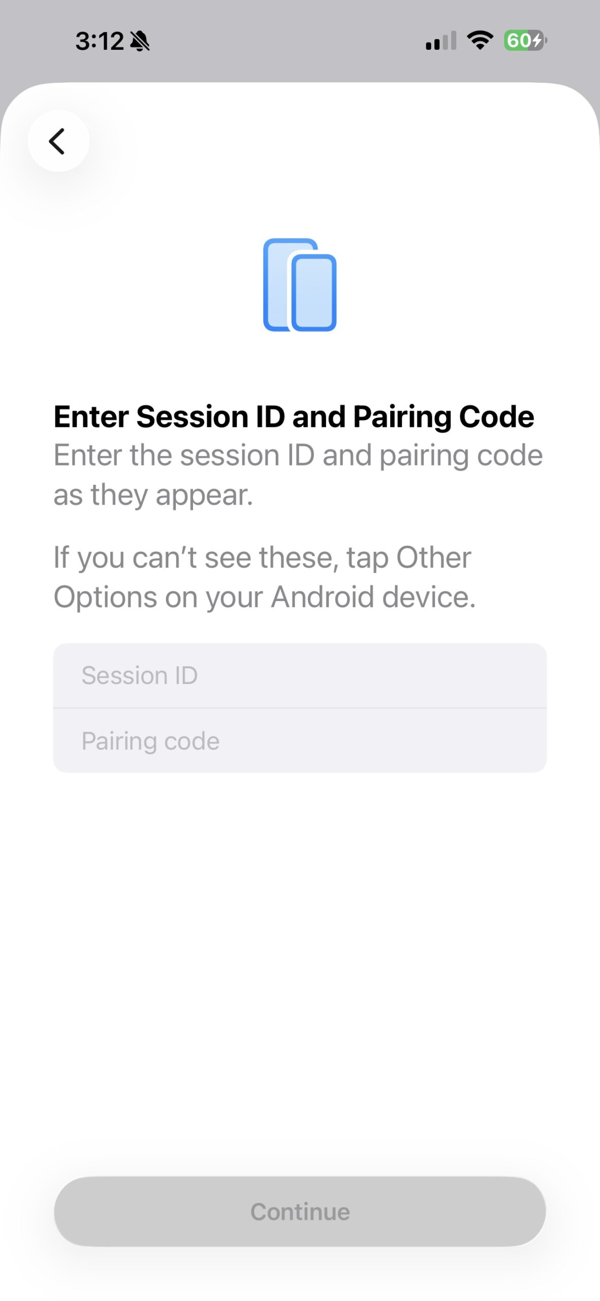 apple iphone ios 26.3 data transfer to android pairing code