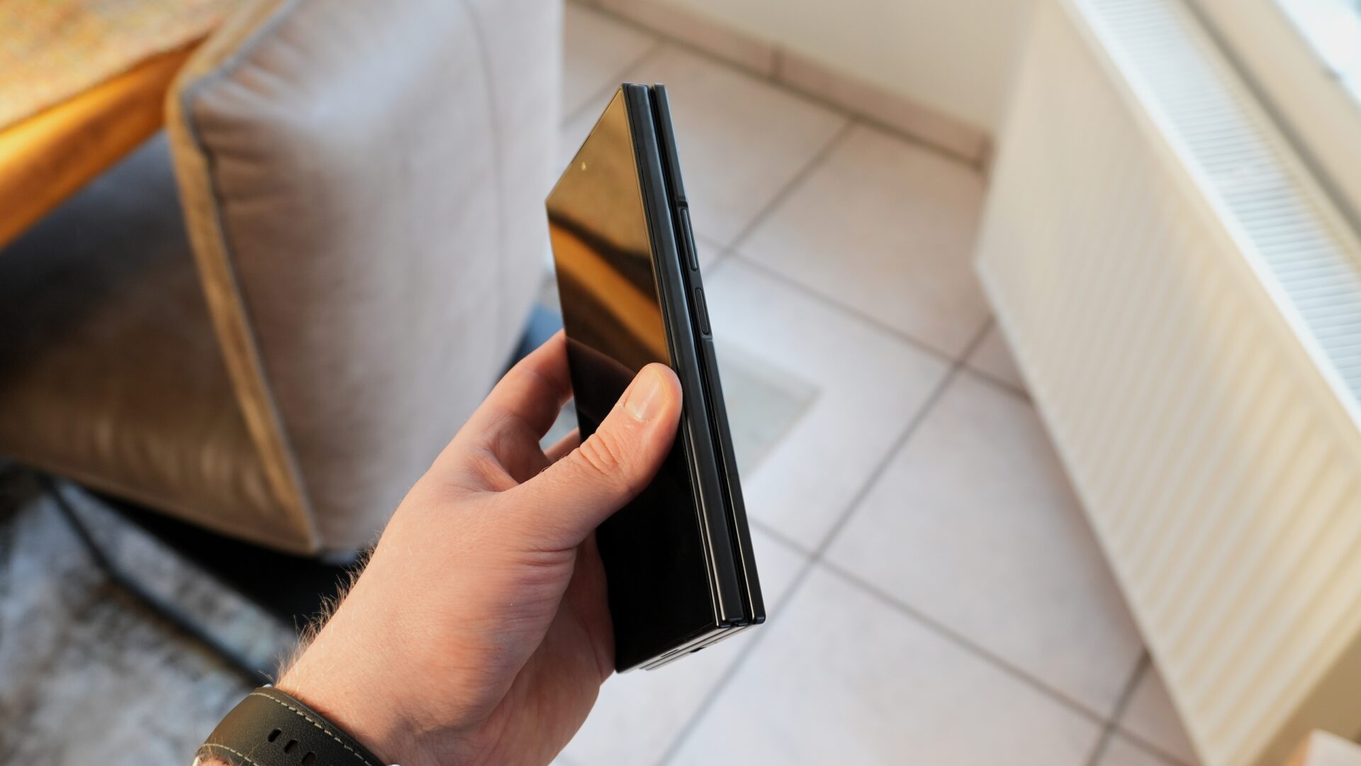 galaxy z trifold folded design