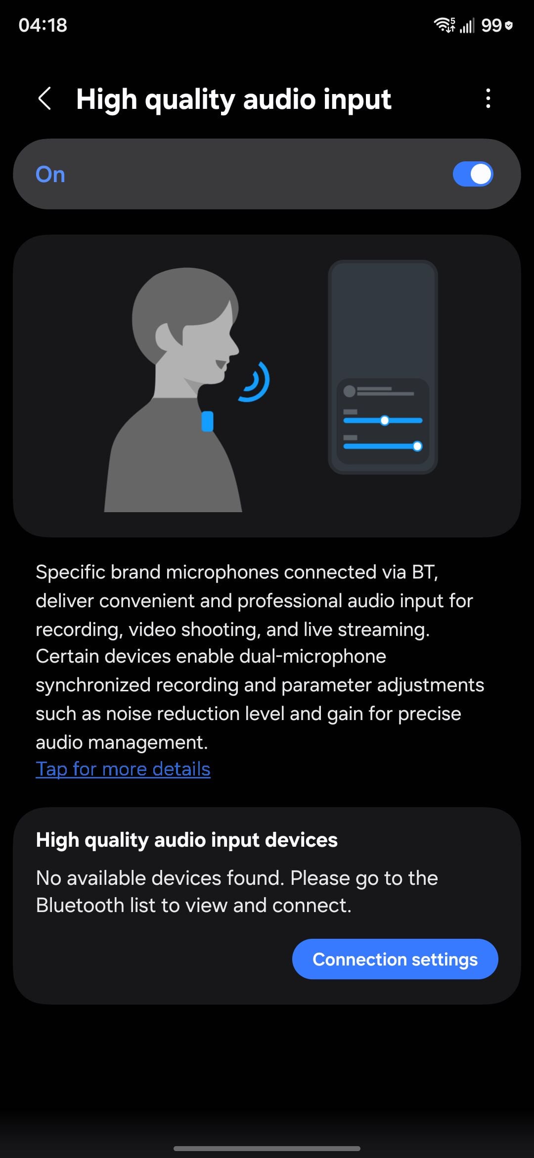 samsung galaxy s25 android 16 qpr2 one ui 8.5 high quality audio input (01)