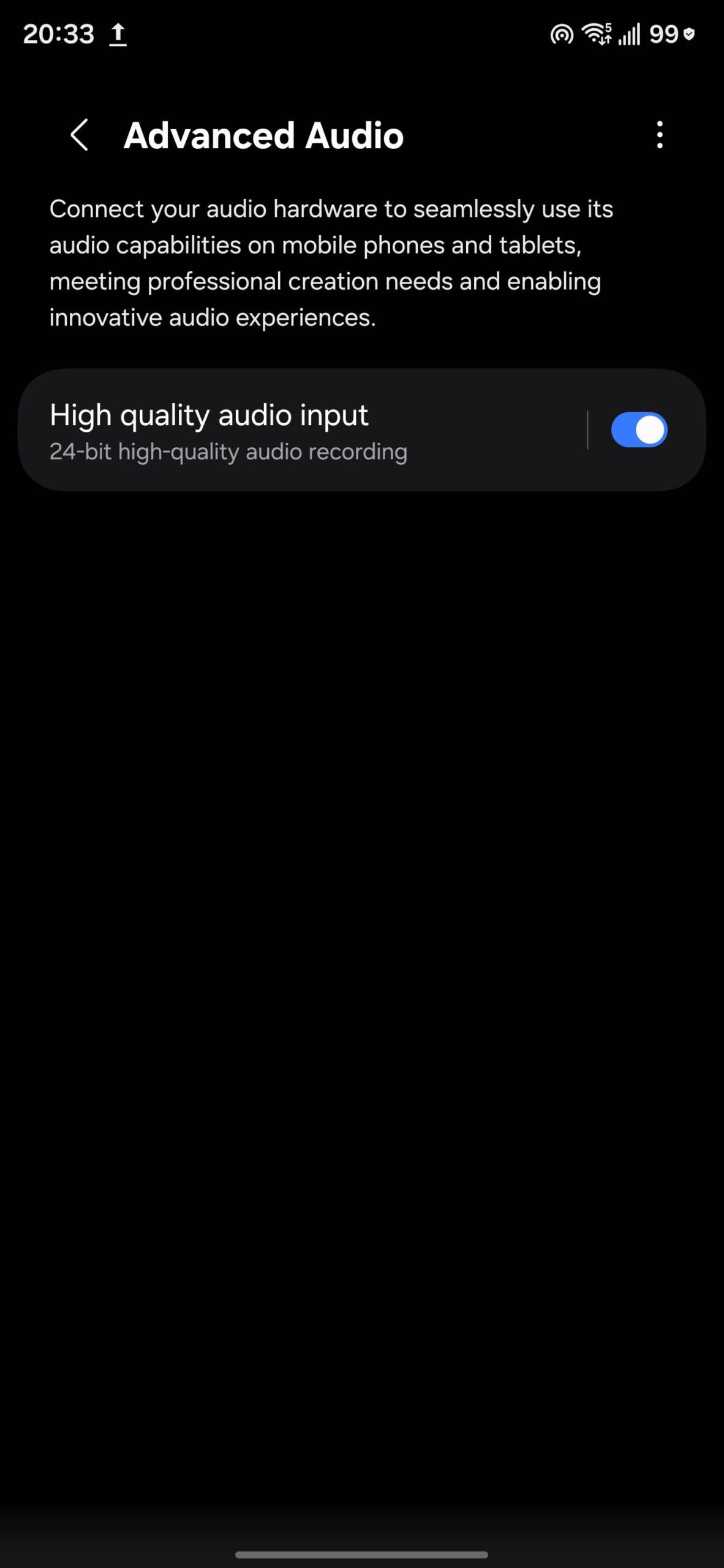 samsung galaxy s25 android 16 qpr2 one ui 8.5 high quality audio input (05)