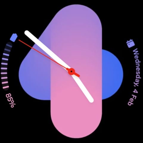 samsung galaxy watch face gradient number customization