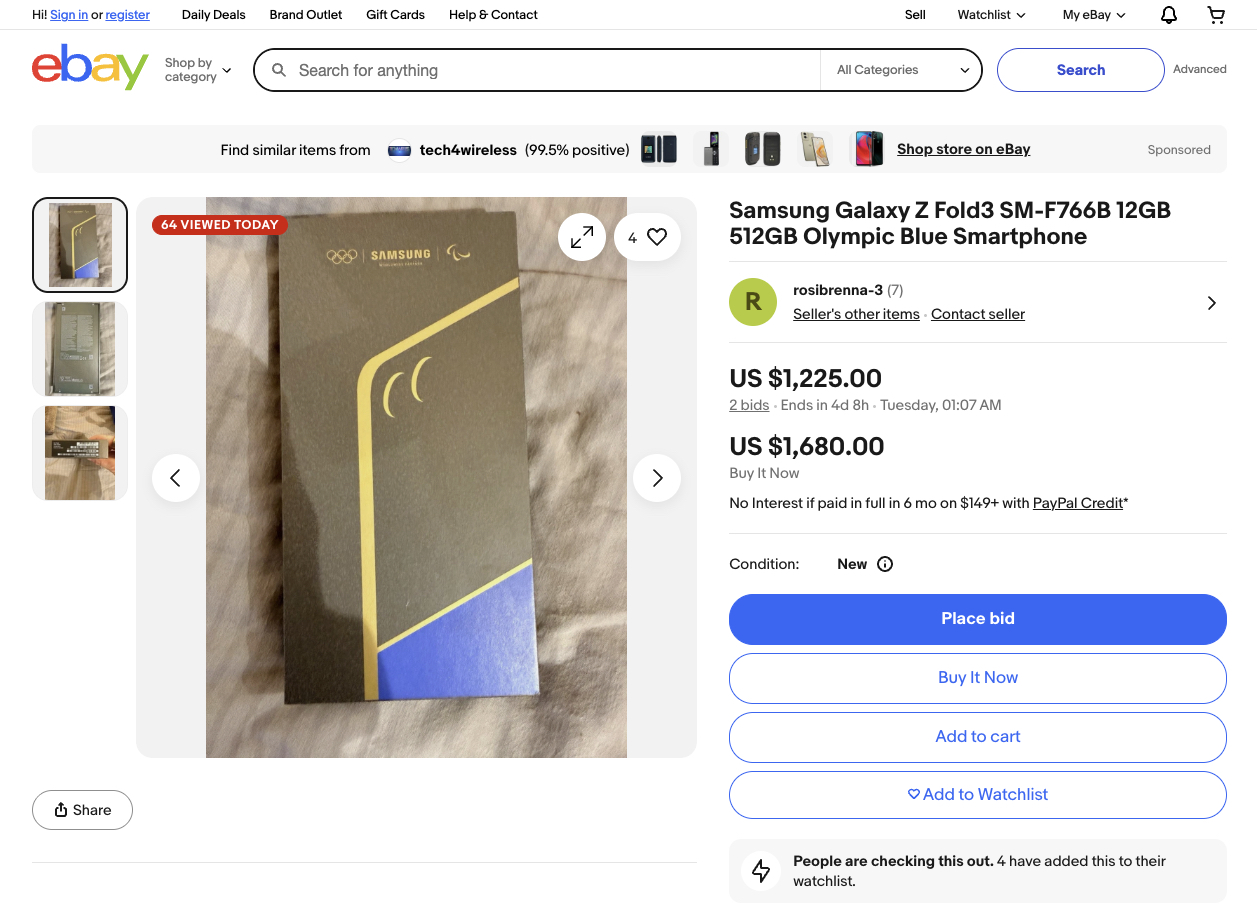 samsung galaxy z flip 7 olympic edition for sale on ebay (04)