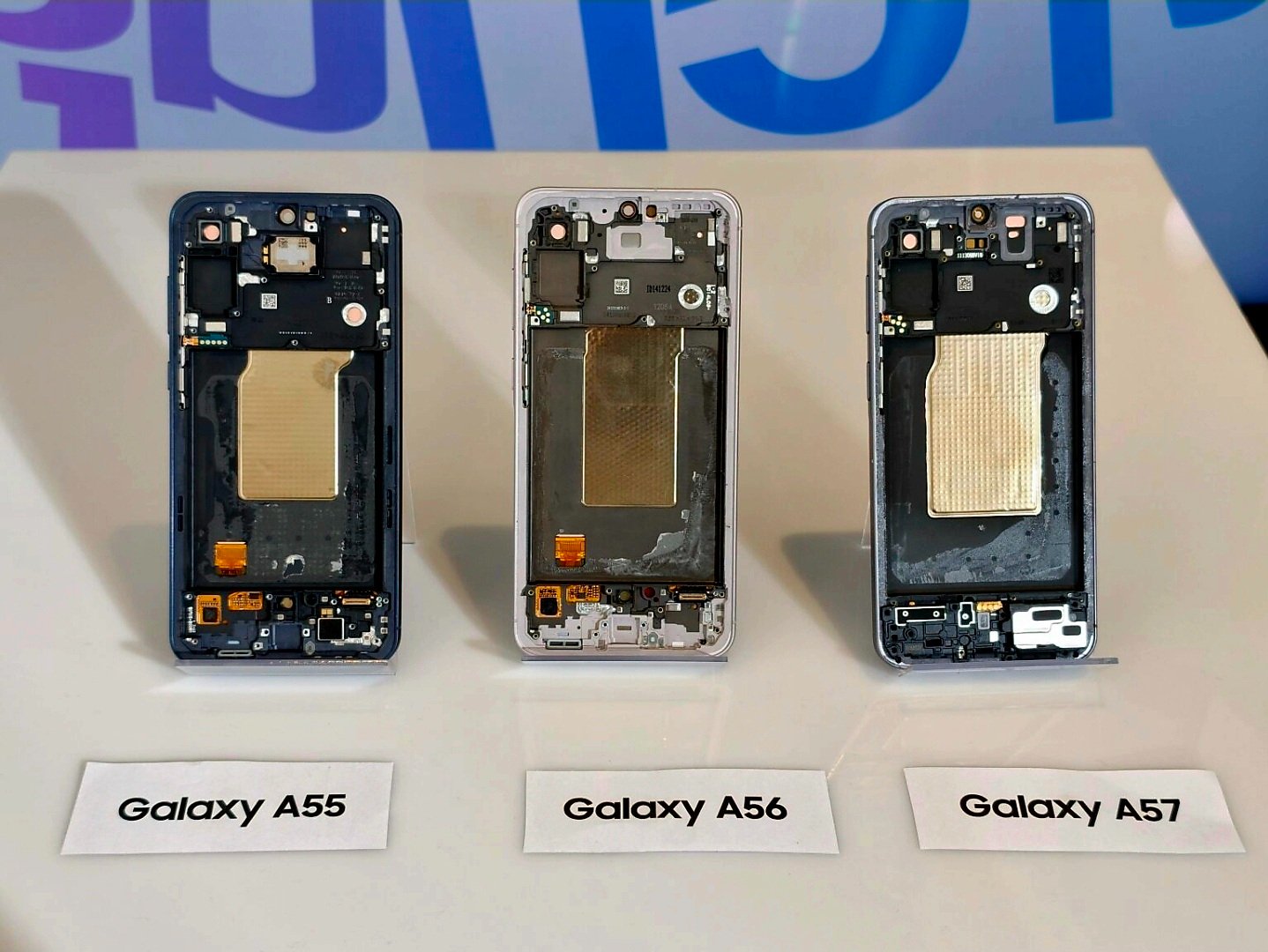 galaxy a57, galaxy a56, galaxy a55 vapour cooling chambers compared