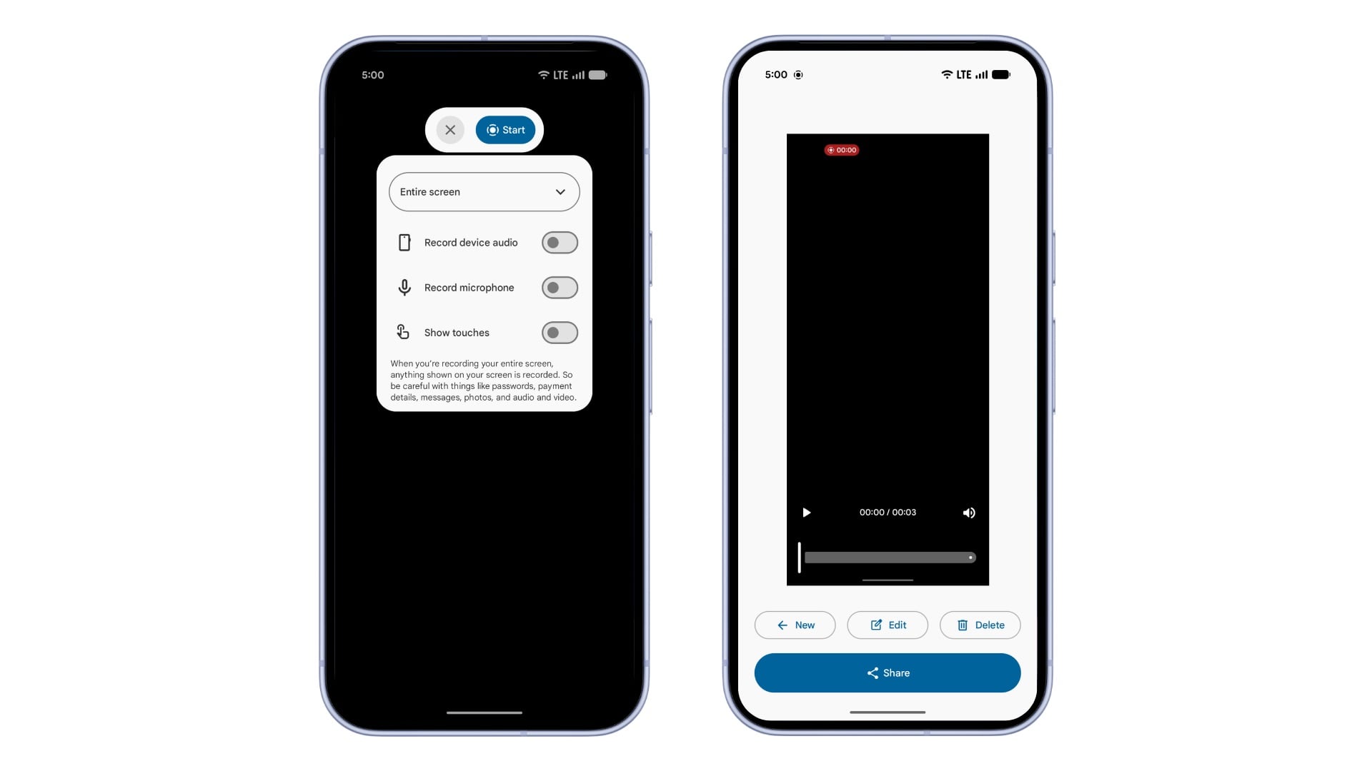 google android 17 beta 3 screen recorder