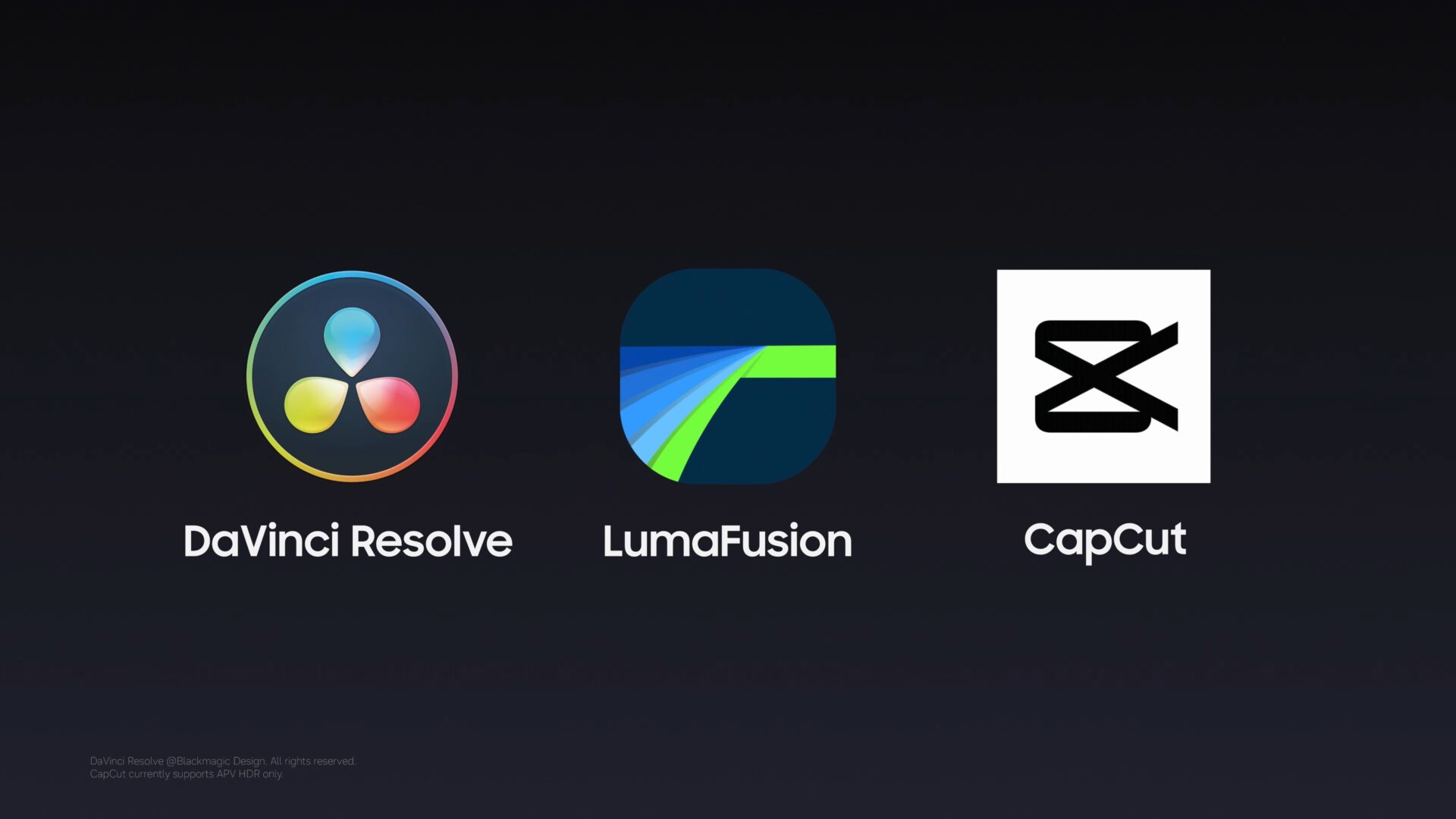 samsung galaxy s26 ultra apv videos editing apps capcut davinci resolve lumafusion unpacked 2026
