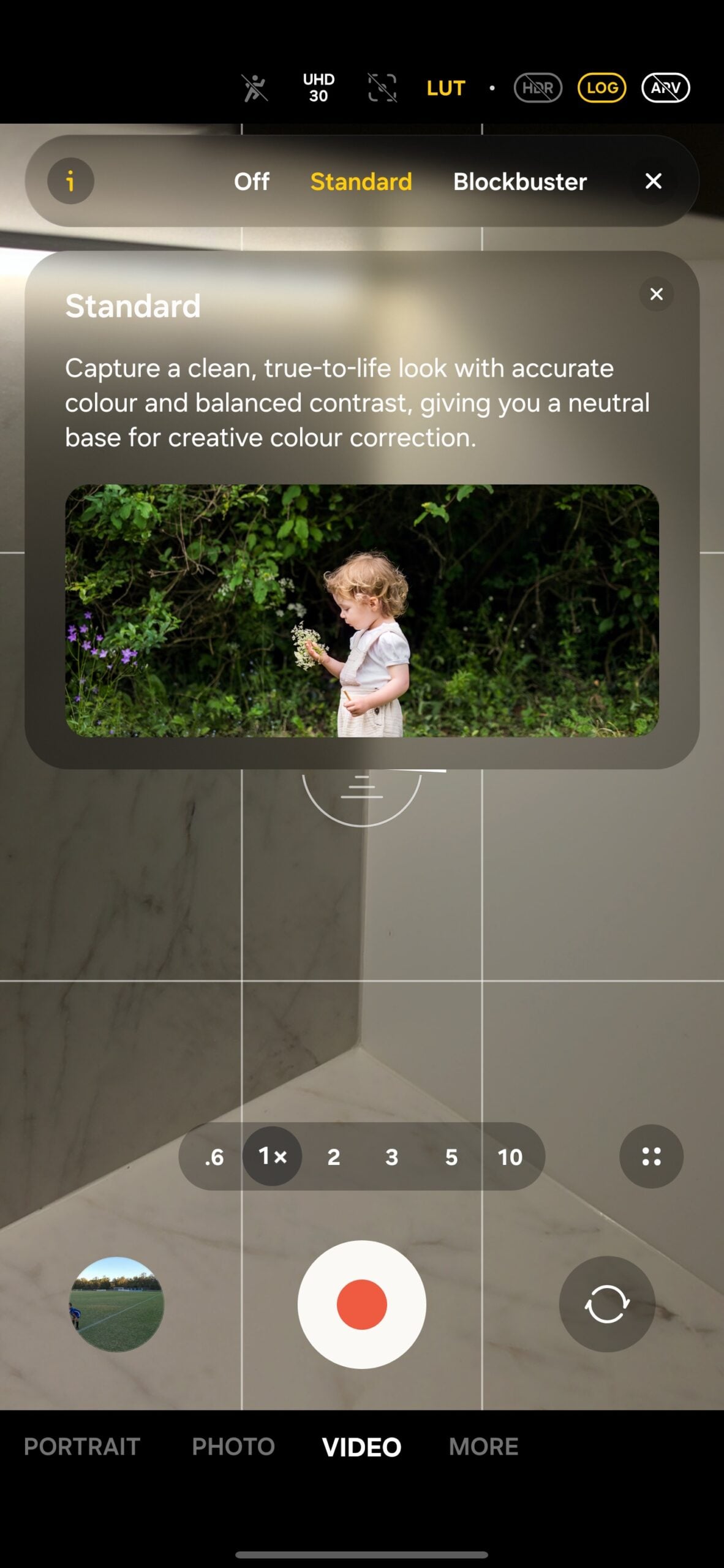 samsung galaxy s26 ultra camera lut preview standard