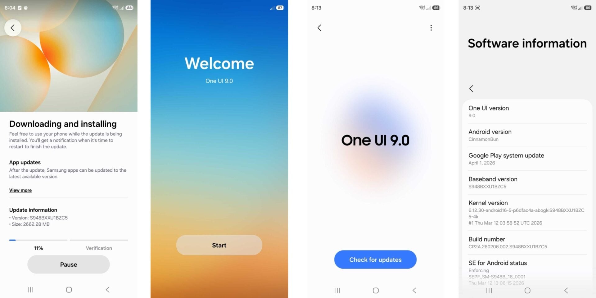 samsung galaxy s26 ultra one ui 9 internal beta