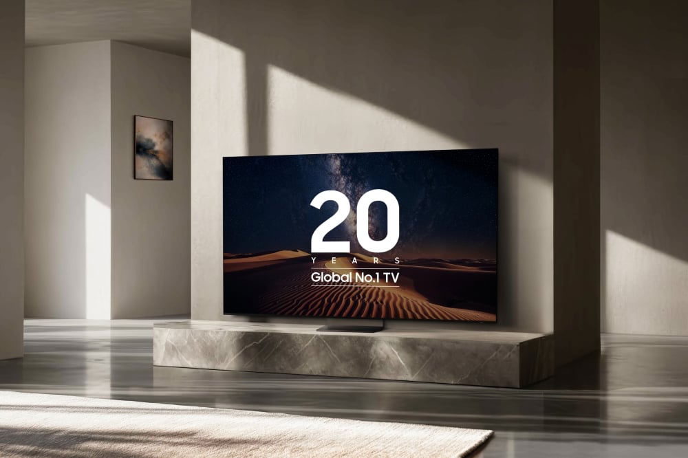 samsung number one tv brand globally for 20 years in a row in 2025