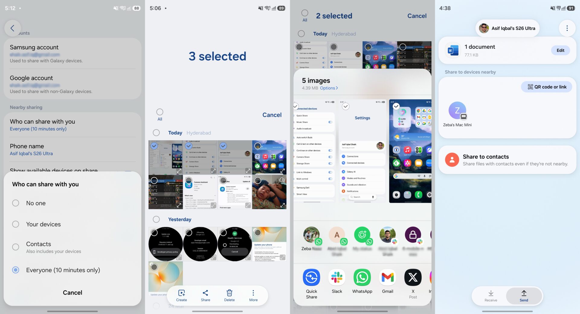 samsung one ui 8.5 quick share airdrop procedure