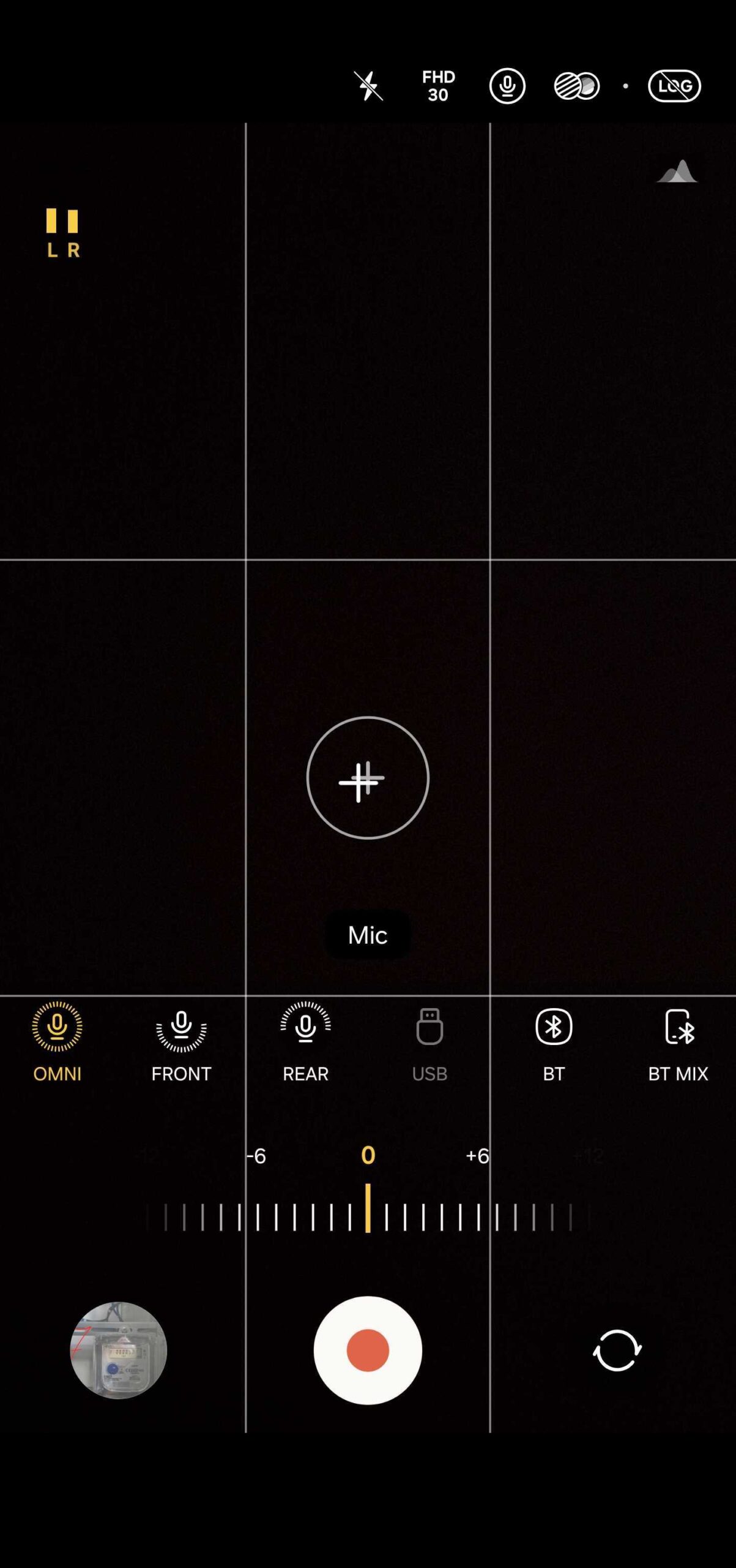 pro video microphone settings