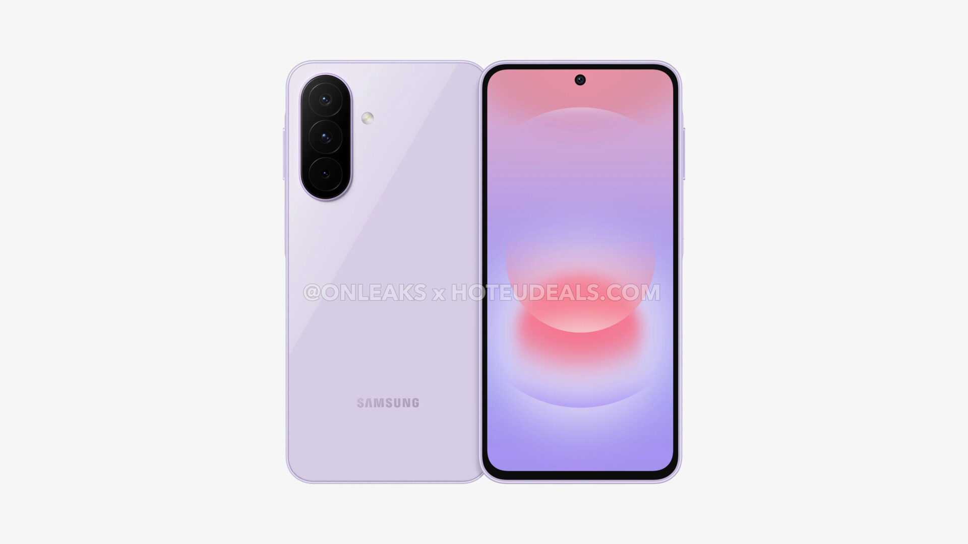 alleged samsung galaxy a27 render showing front and back