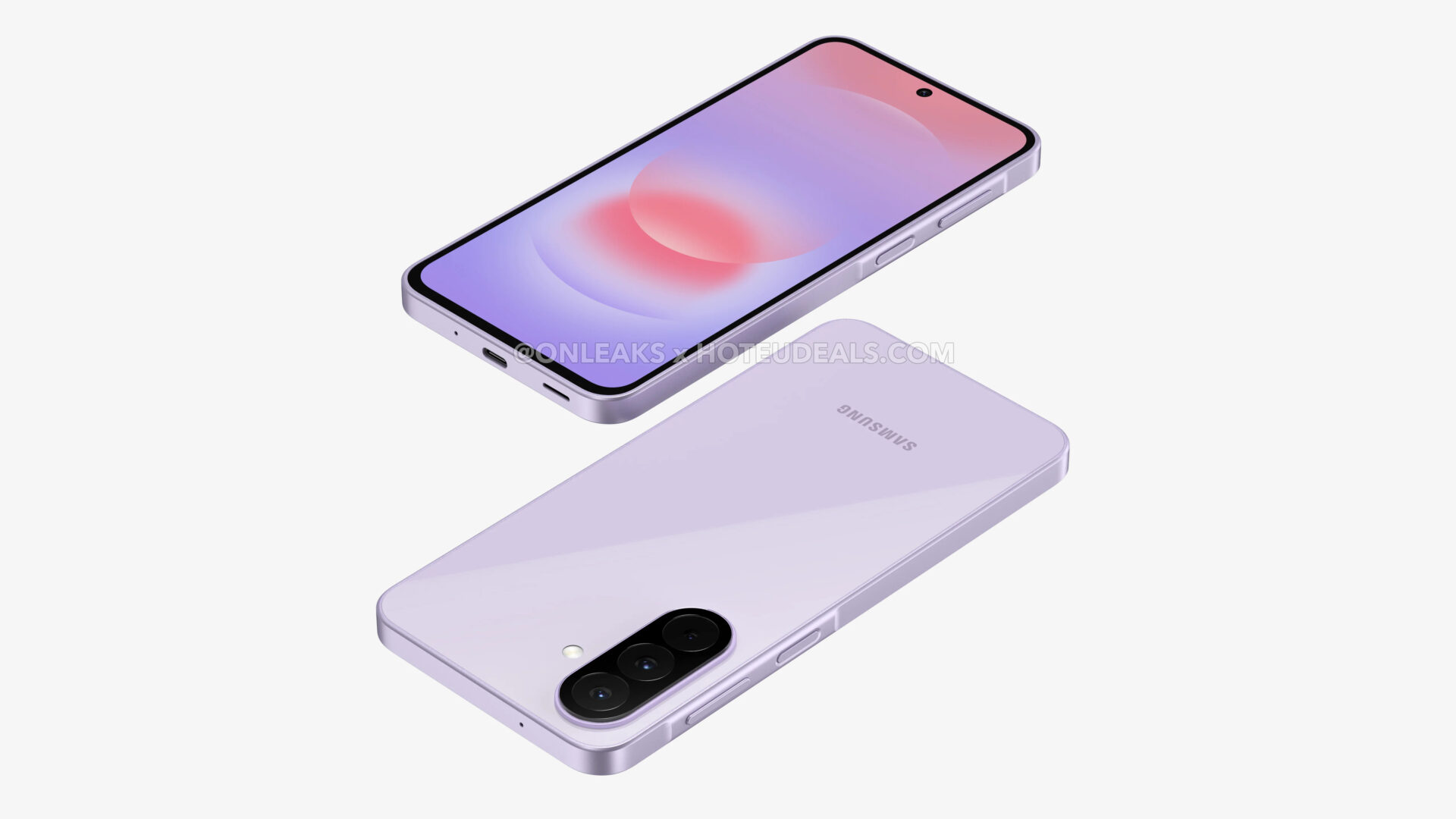 alleged samsung galaxy a27 render showing front and back