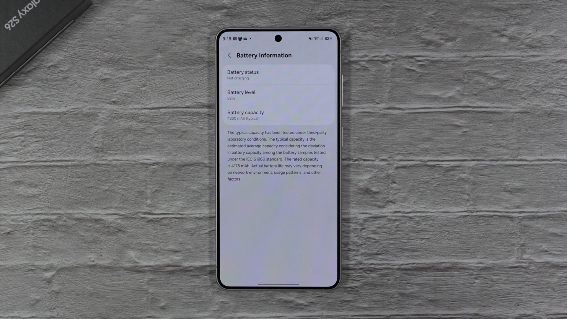 galaxy s26 battery info