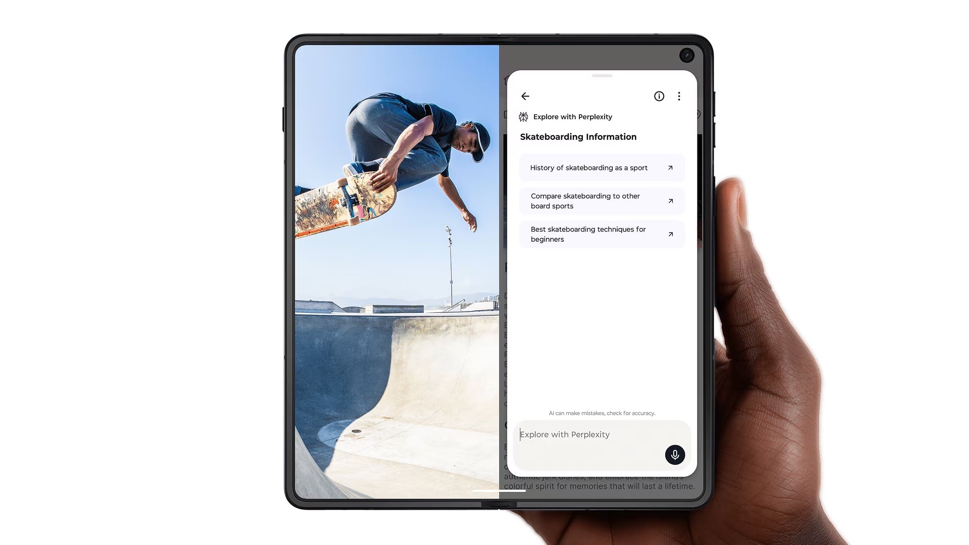 motorola razr fold open perplexity