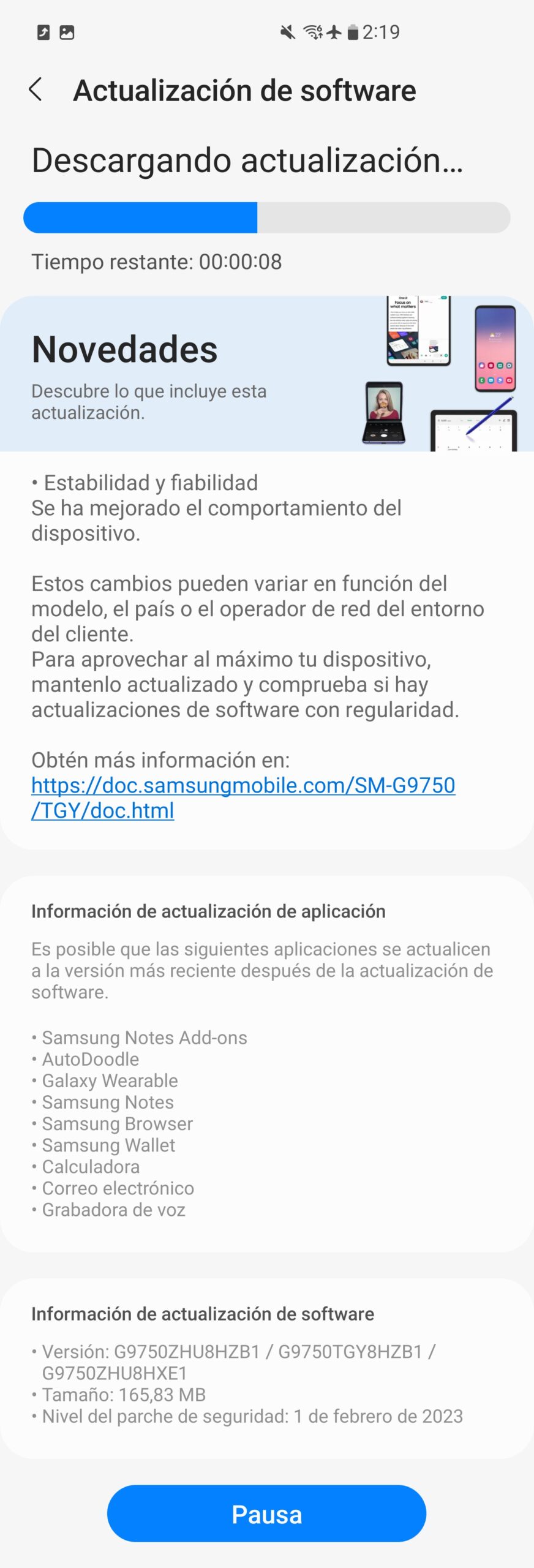 samsung galaxy s10 plus update april 2026 changelog china hong kong
