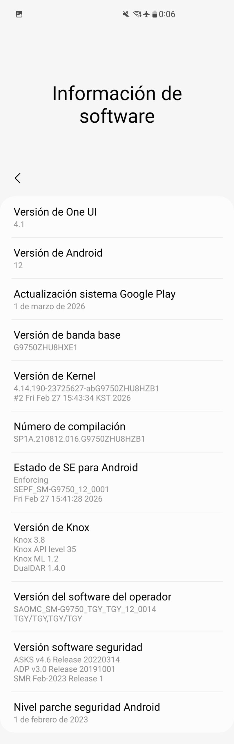 samsung galaxy s10 plus update april 2026 firmware version china hong kong