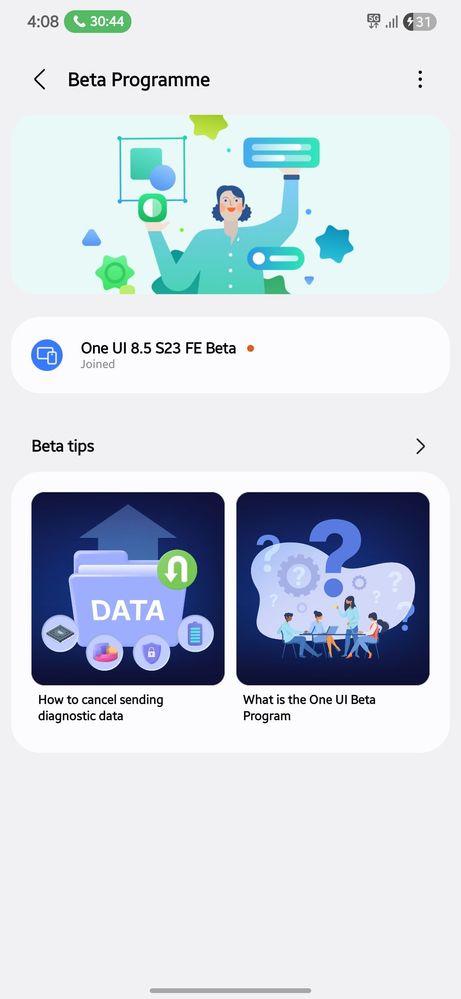samsung galaxy s23 fe one ui 8.5 beta program india
