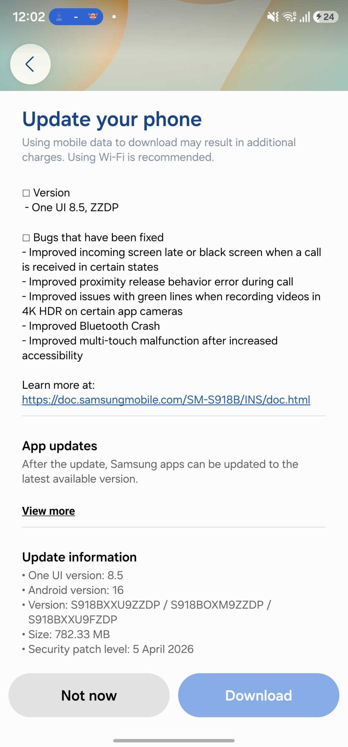 samsung galaxy s23 ultra one ui 8.5 beta 2 update changelog firmware version india