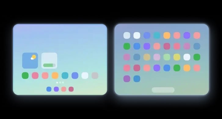 samsung galaxy z wide fold home screen app drawer