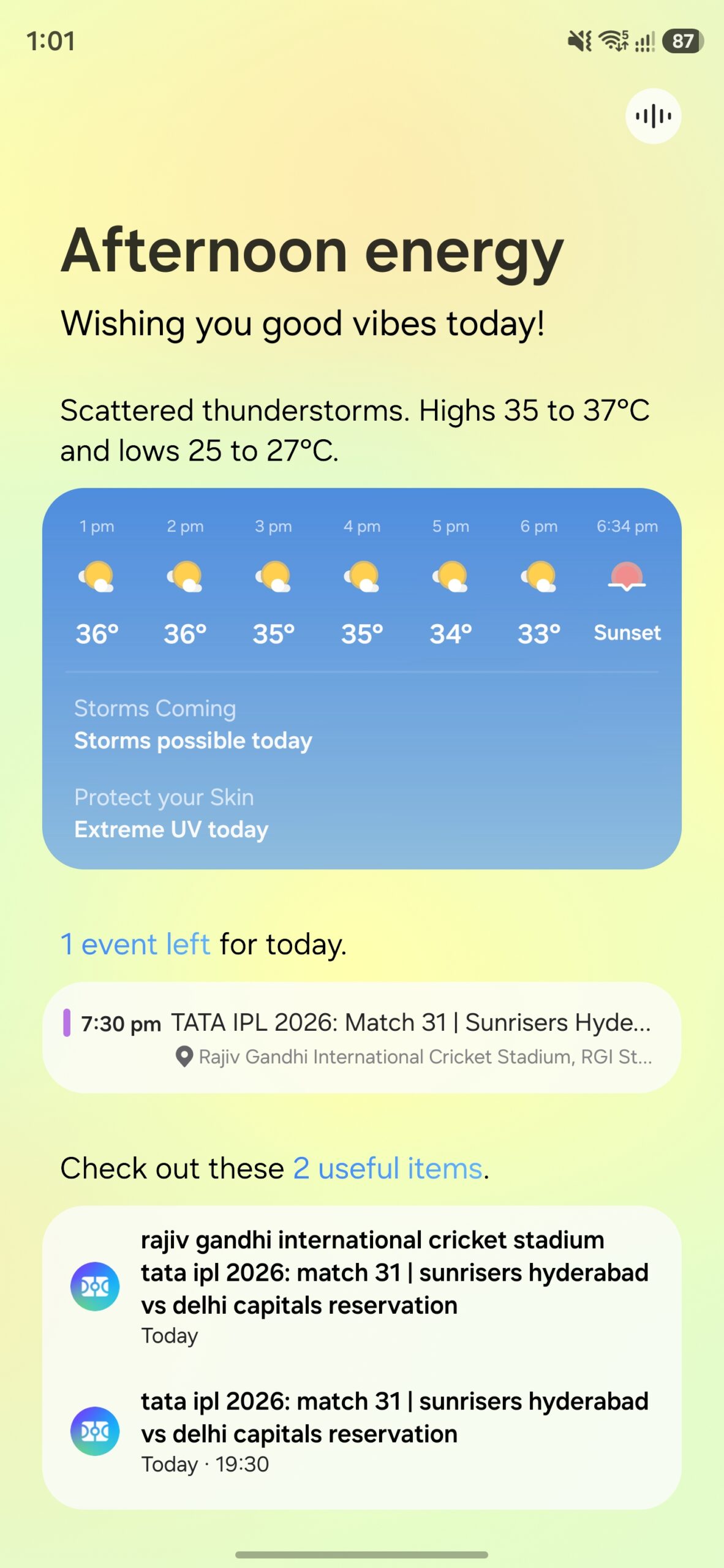 samsung one ui 8.5 now brief calendar event sports match tickets
