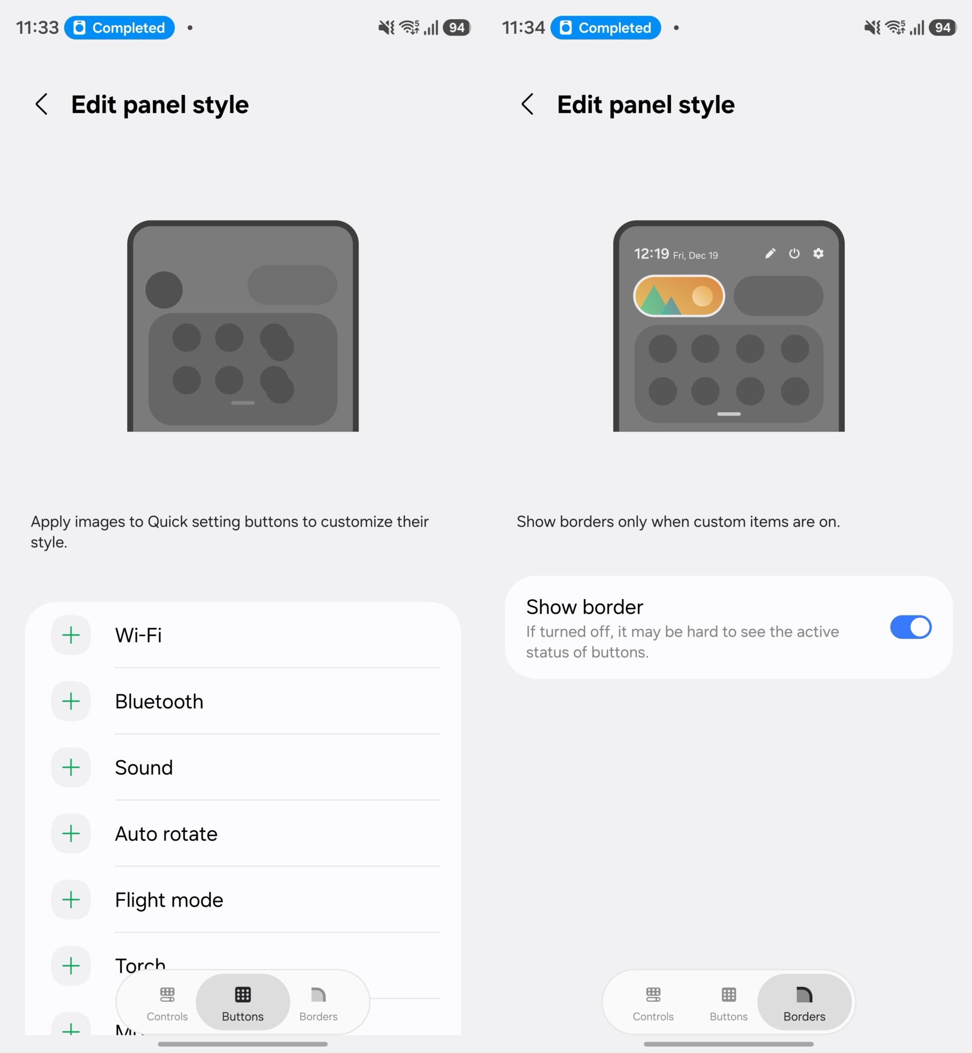 samsung quickstar update 10.0.04.26 edit panel style borders buttons one ui 8.5