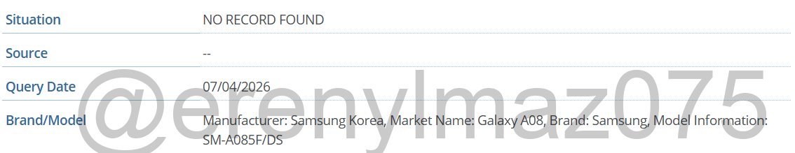 samsung sm-a085f galaxy a08 gsma database