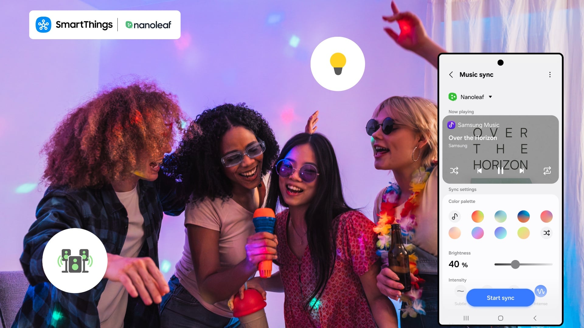 samsung smartthings nanoleaf integration music sync