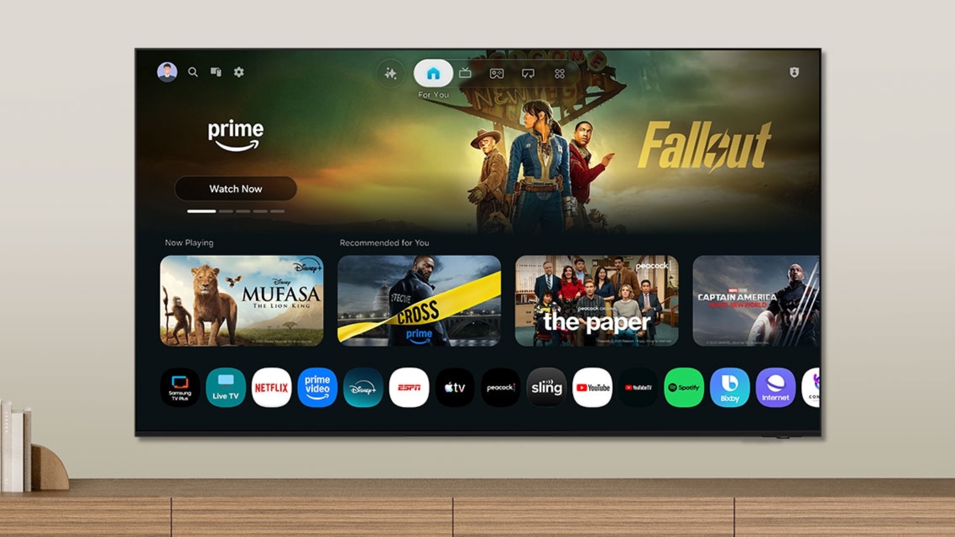 samsung tv one ui tizen 10 home screen