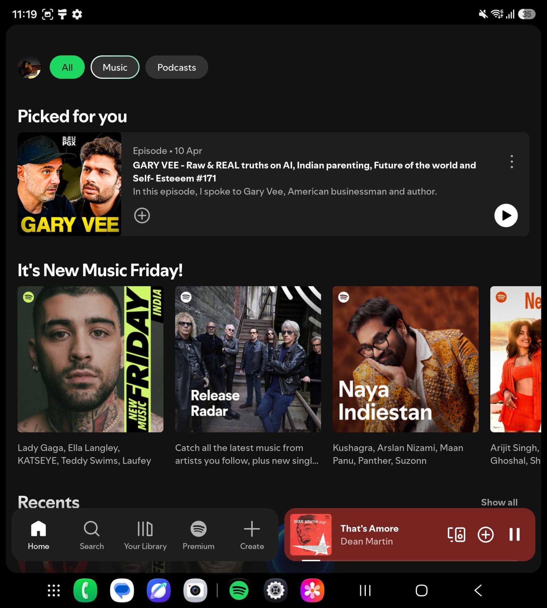 spotify update april 2026 minimized player controls samsung galaxy z fold 7.jpg