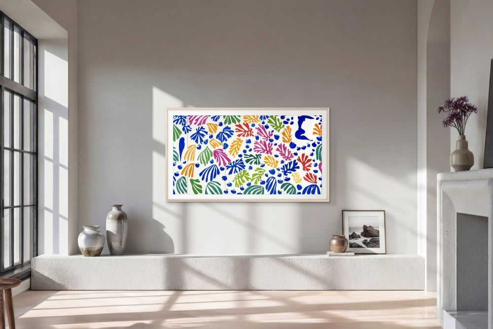 the parakeet and the mermaid by henri matisse on the frame pro