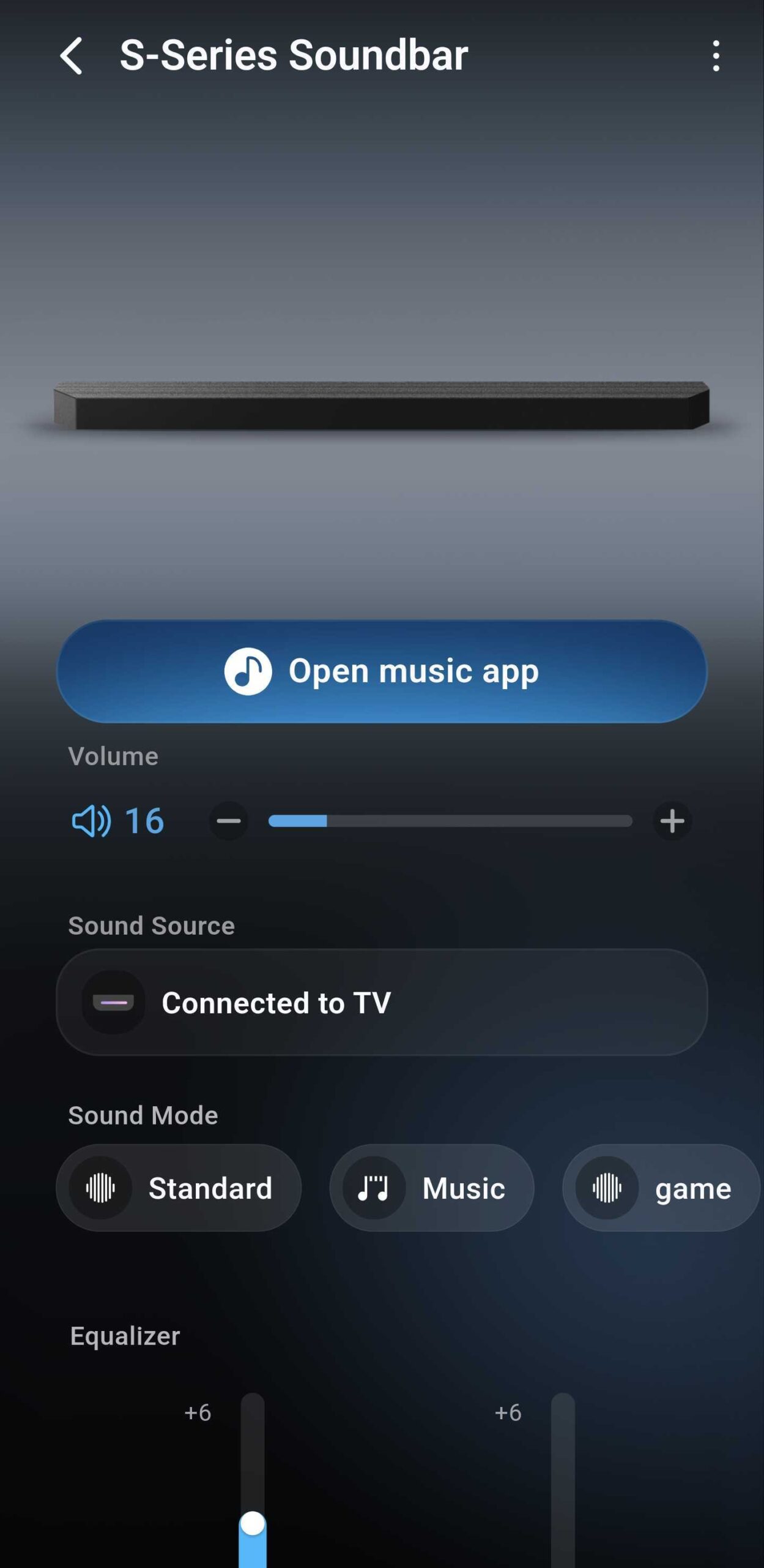 samsung sound: open music app