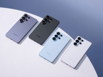 galaxy s26 ultra in cobalt violet, black, sky blue, and white